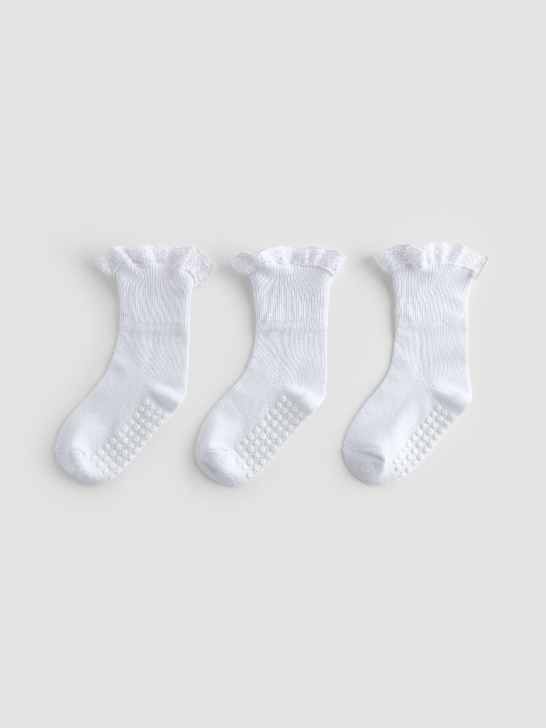 White 3-Pack Frilly Socks - Image 2 of 4