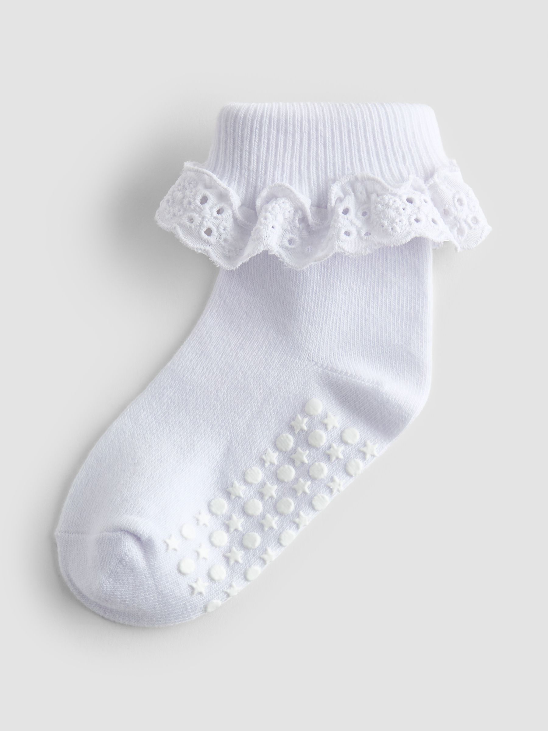 White 3-Pack Frilly Socks - Image 3 of 4