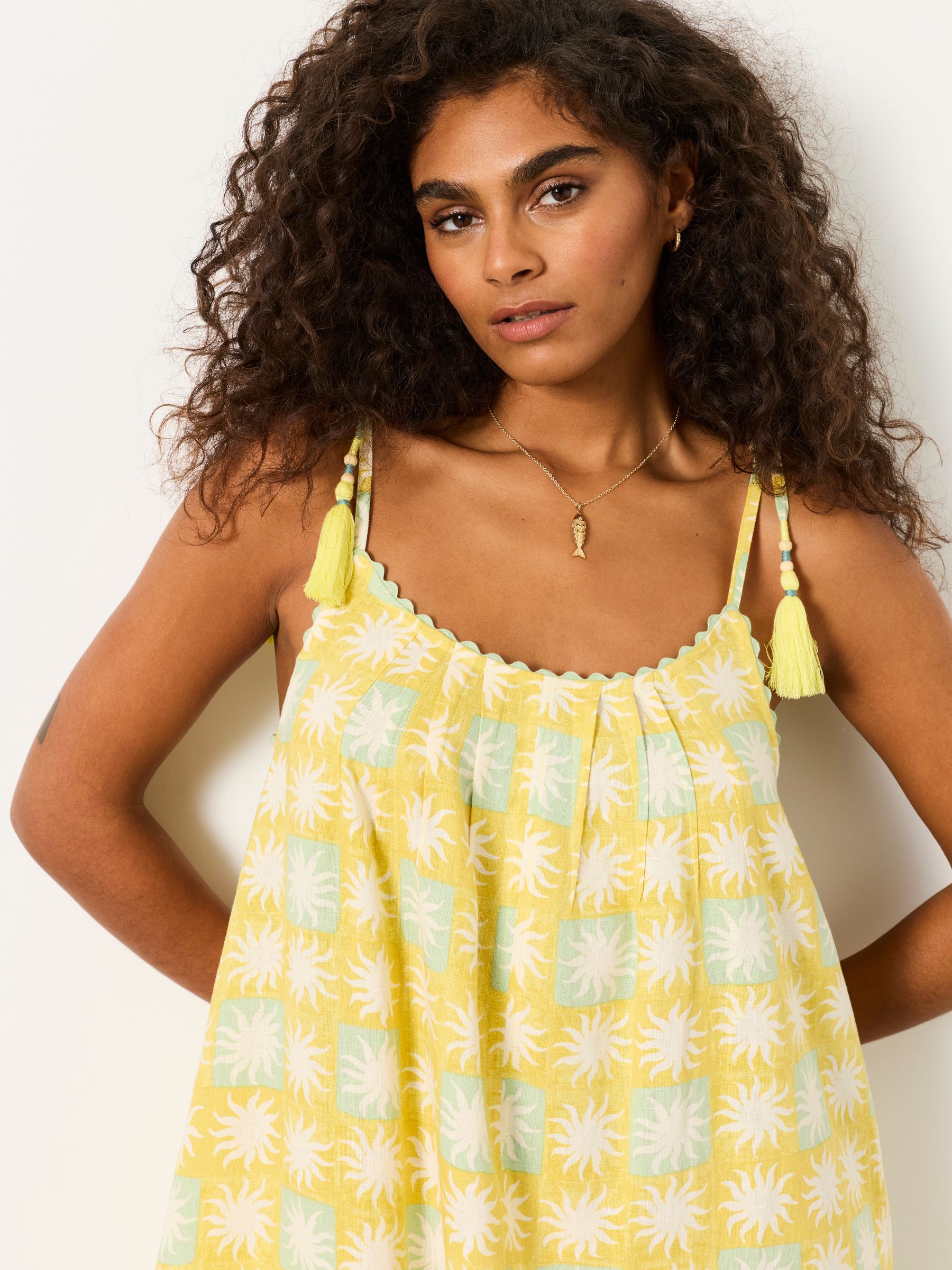 Bea Yellow Sun Tile Petite Maxi Dress - Image 5 of 6