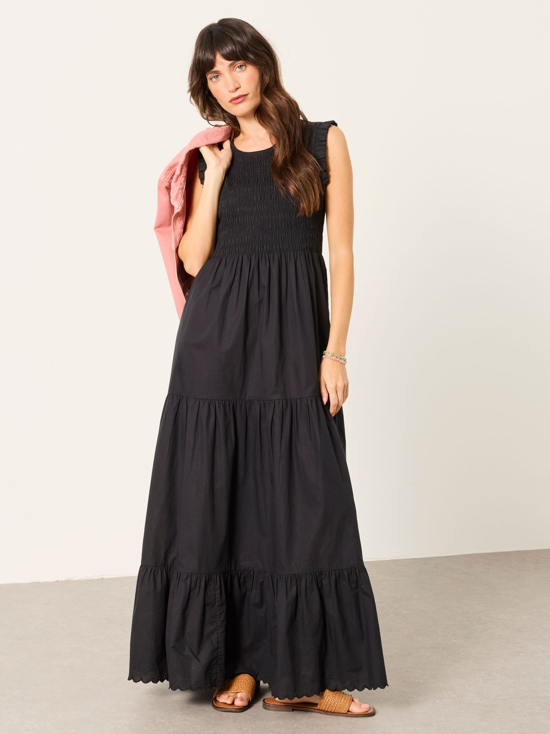 Anais Black Petite Maxi Dress | FatFace