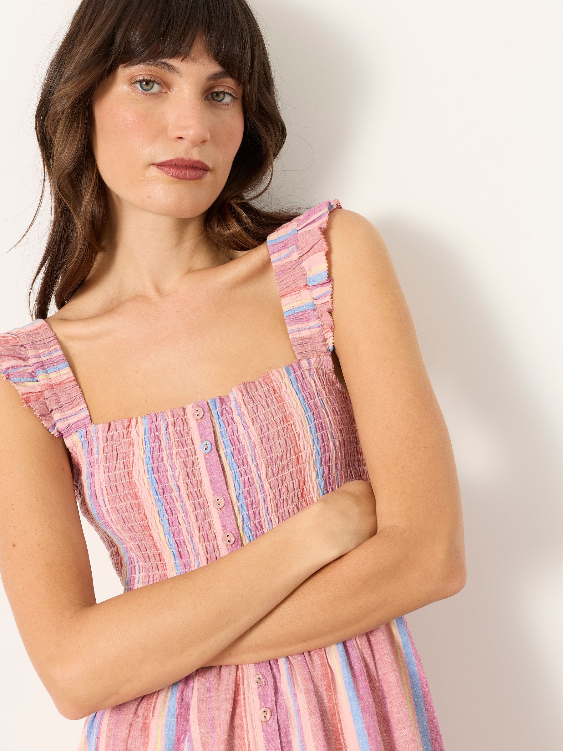 Eva Pink Petite Midi Dress - Image 5 of 6