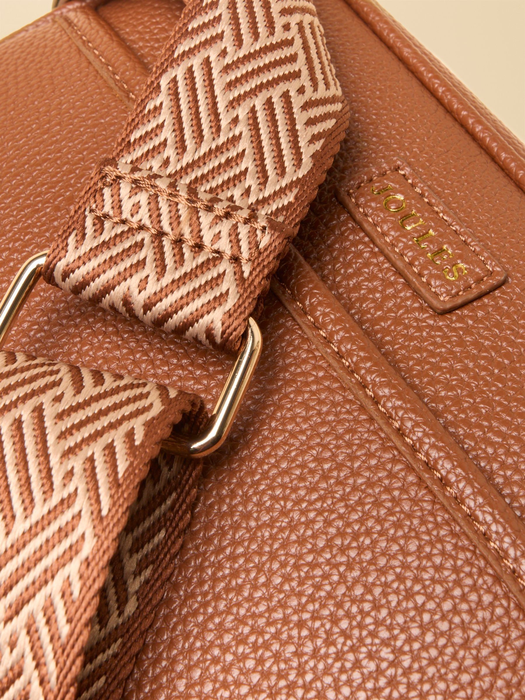 Trent Tan Brown Cross Body Bag with Adjustable Thick Strap - Image 6 of 7