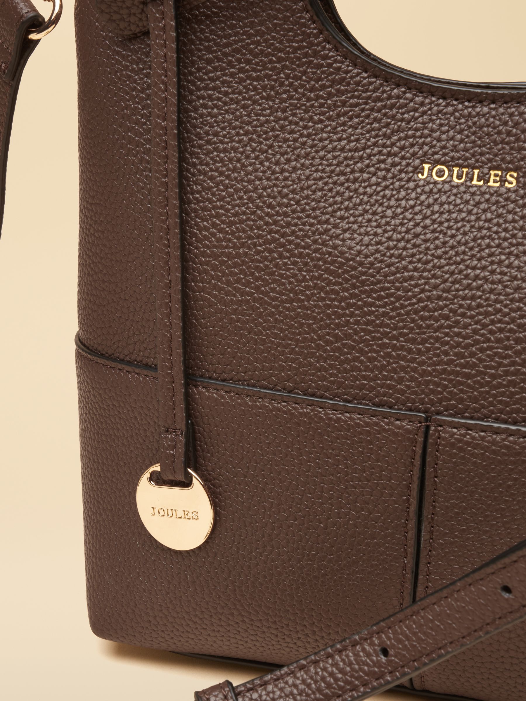 Crossbody Chocolate Brown Tophandle Tote Bag - Image 7 of 8