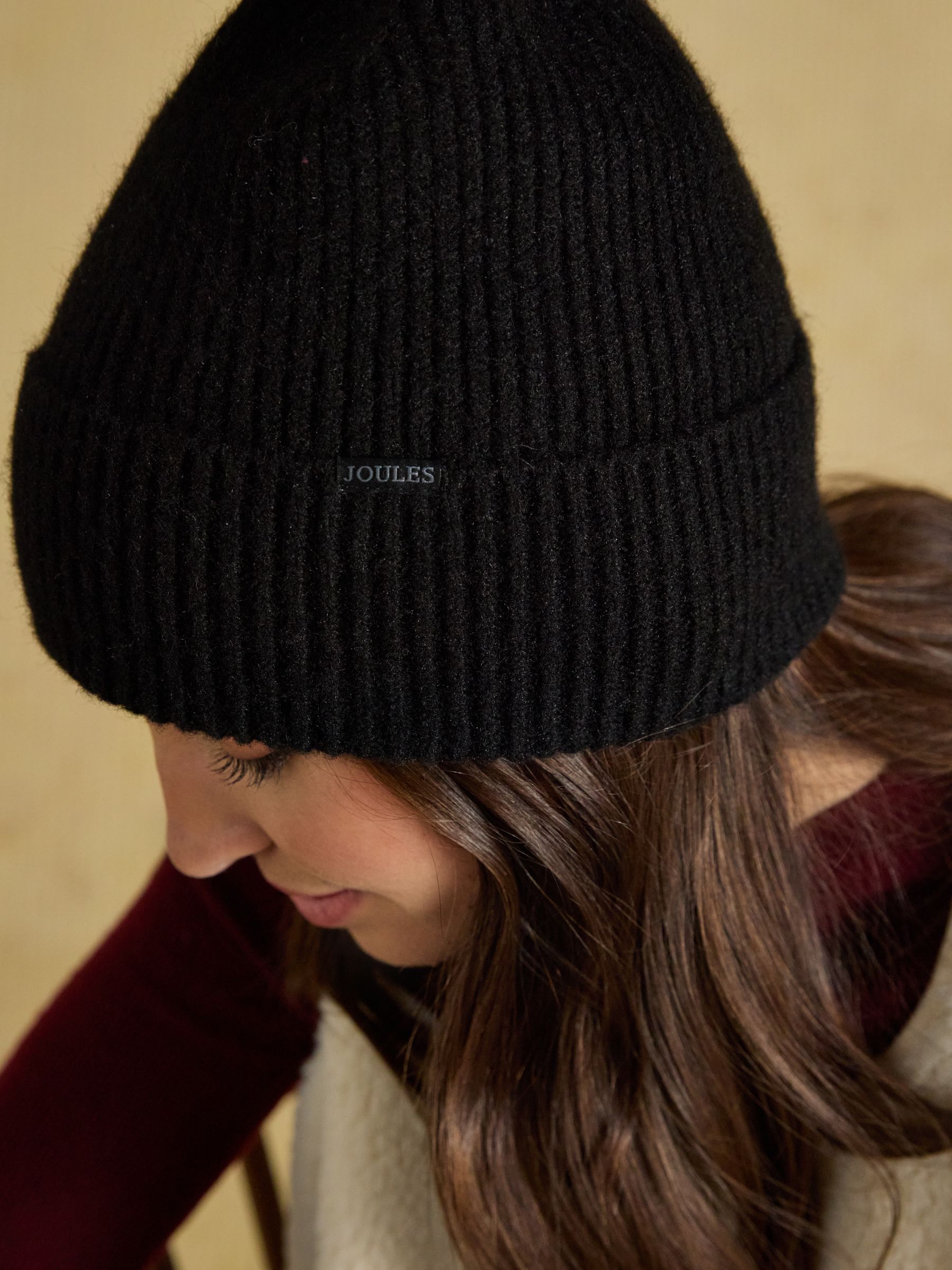 Fine Knit Black Beanie Hat - Image 4 of 8