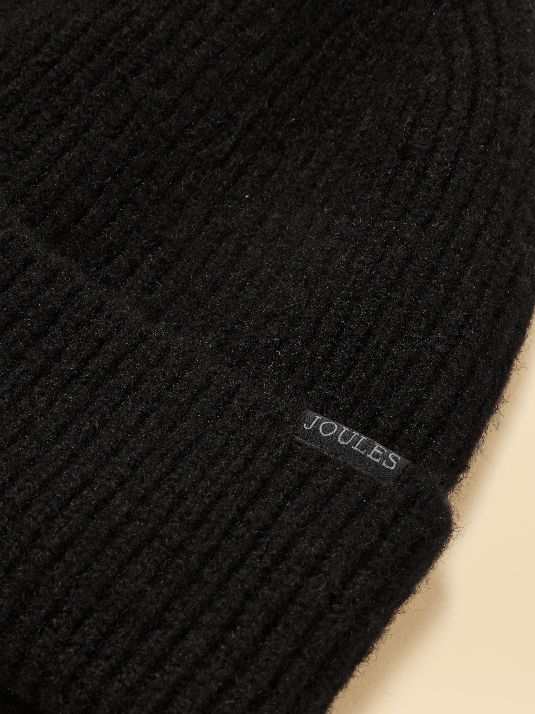 Fine Knit Black Beanie Hat - Image 8 of 8 Fine Knit Black Beanie Hat - Image 8 of 8