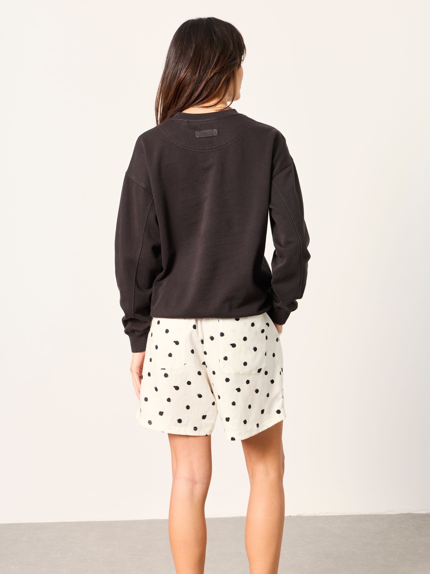 Sienna Black Seam Detail Crew Sweat - Image 2 of 5