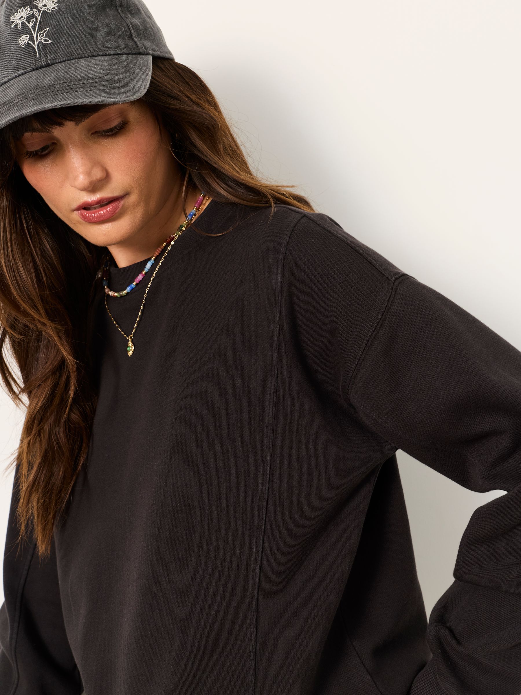 Sienna Black Seam Detail Crew Sweat - Image 3 of 5