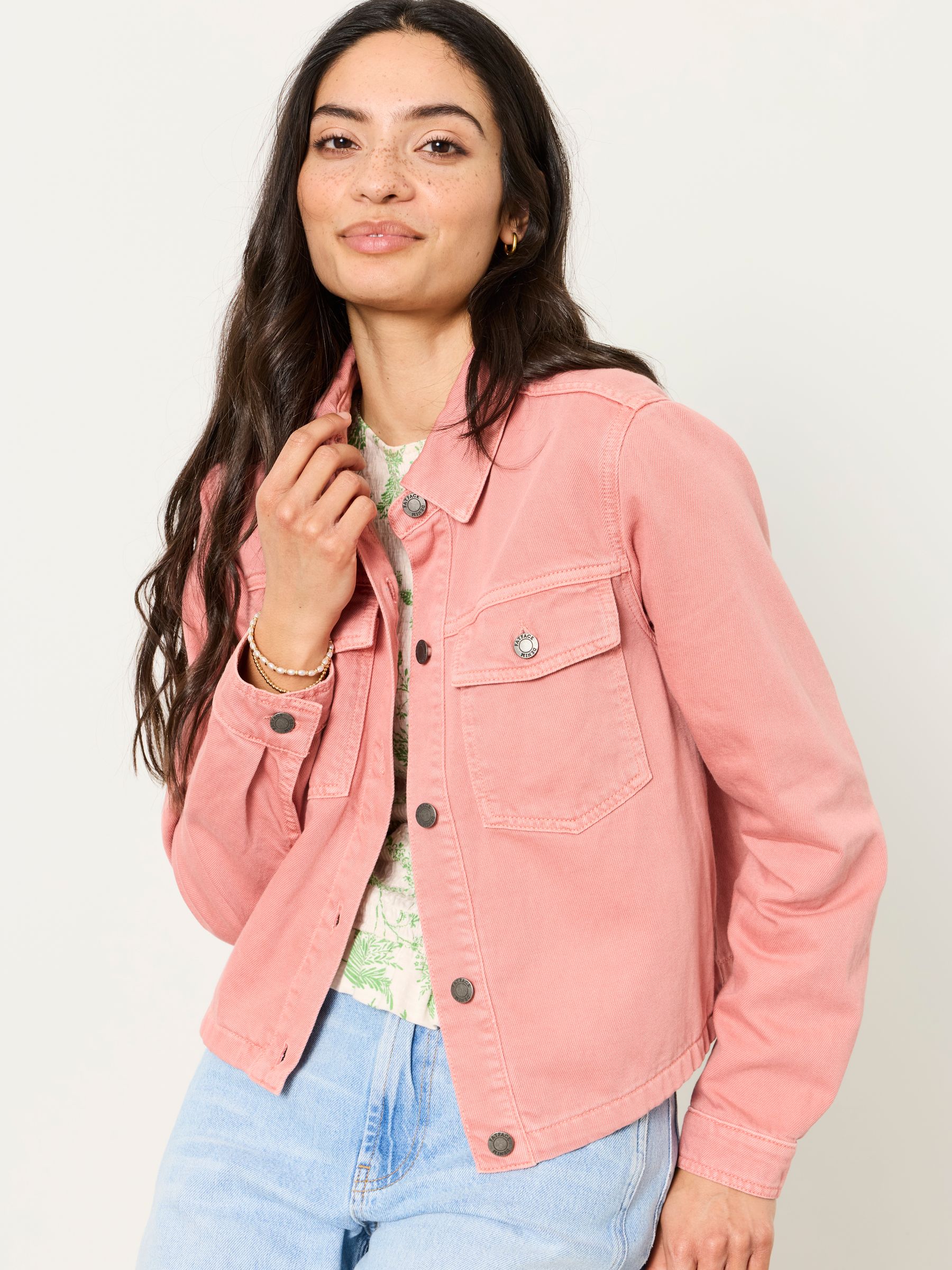 Thea Pink Denim Jacket - Image 1 of 6