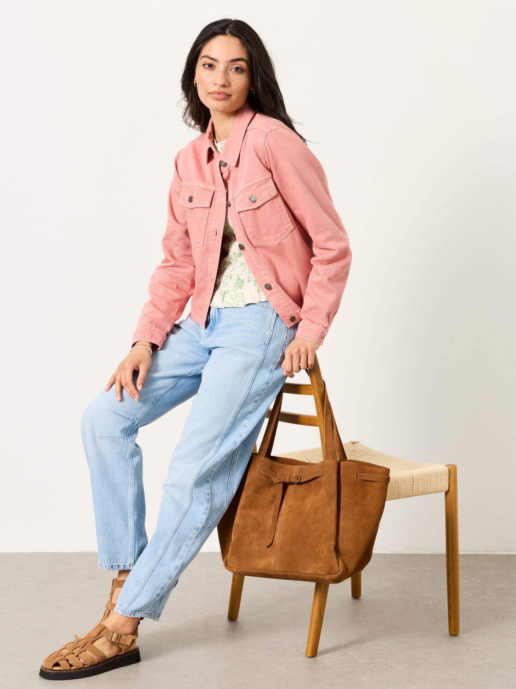 Thea Pink Denim Jacket - Image 4 of 6