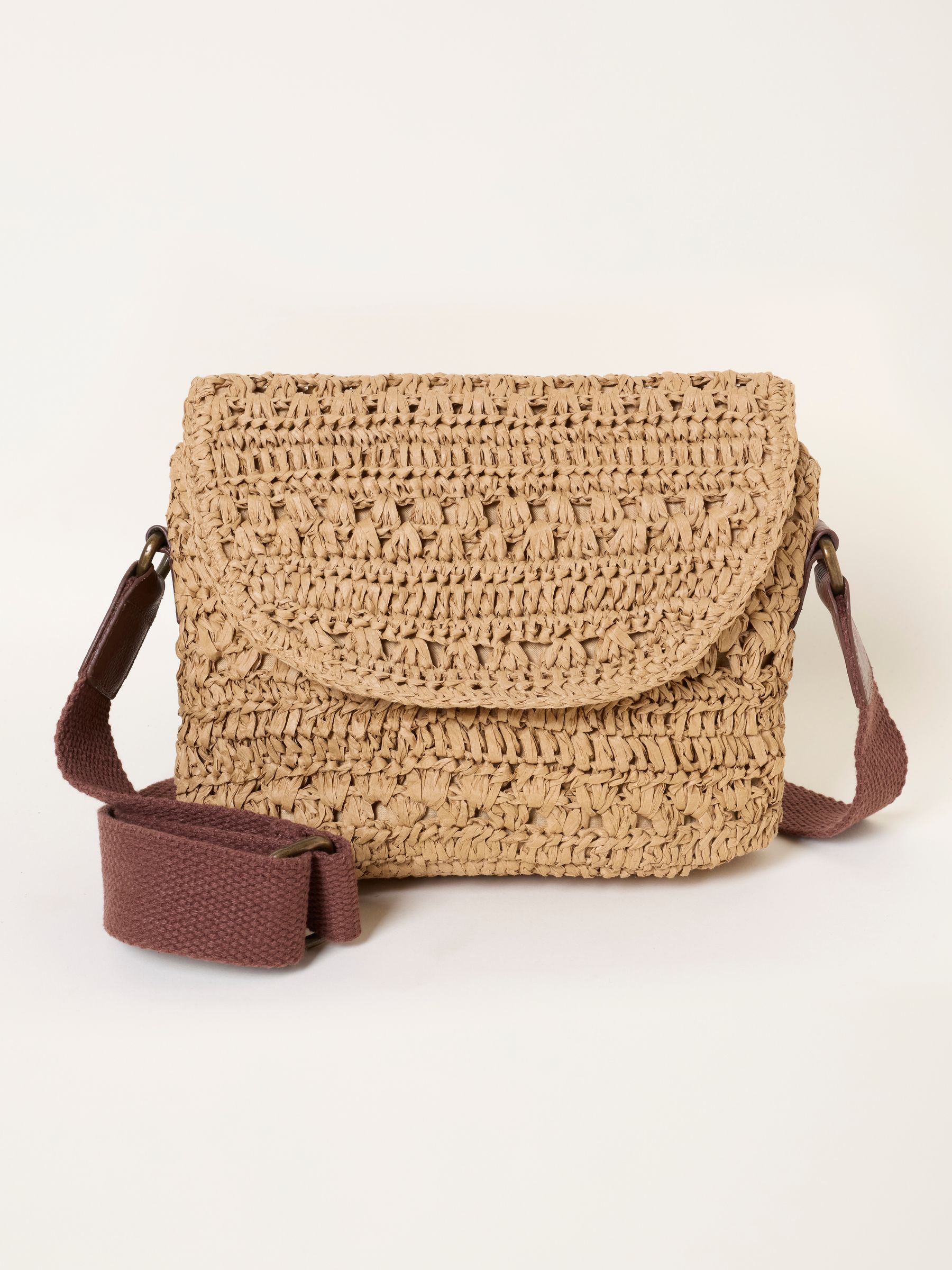 Natural Raffia Crossbody Bag - Image 3 of 5