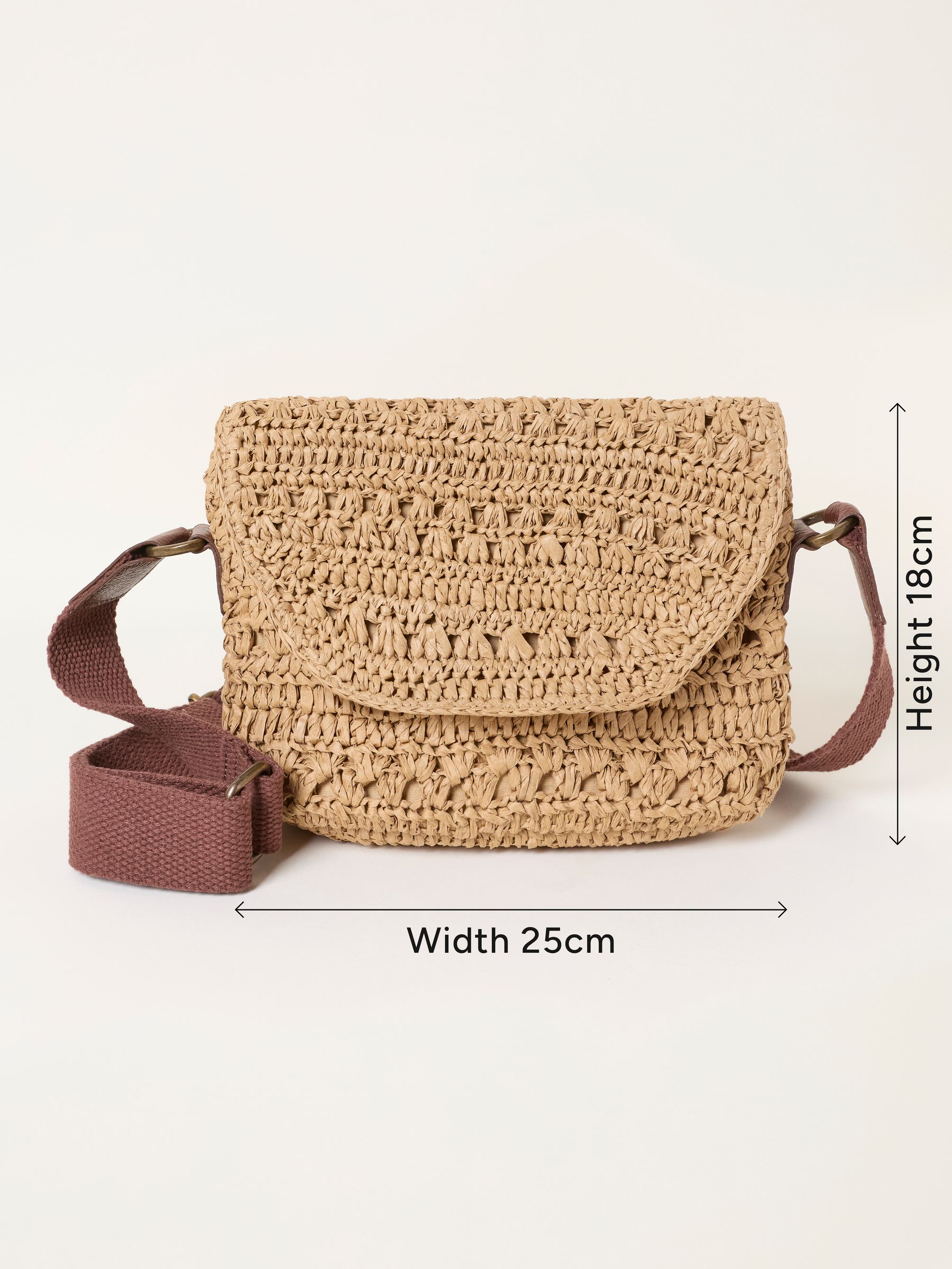 Natural Raffia Crossbody Bag - Image 5 of 5