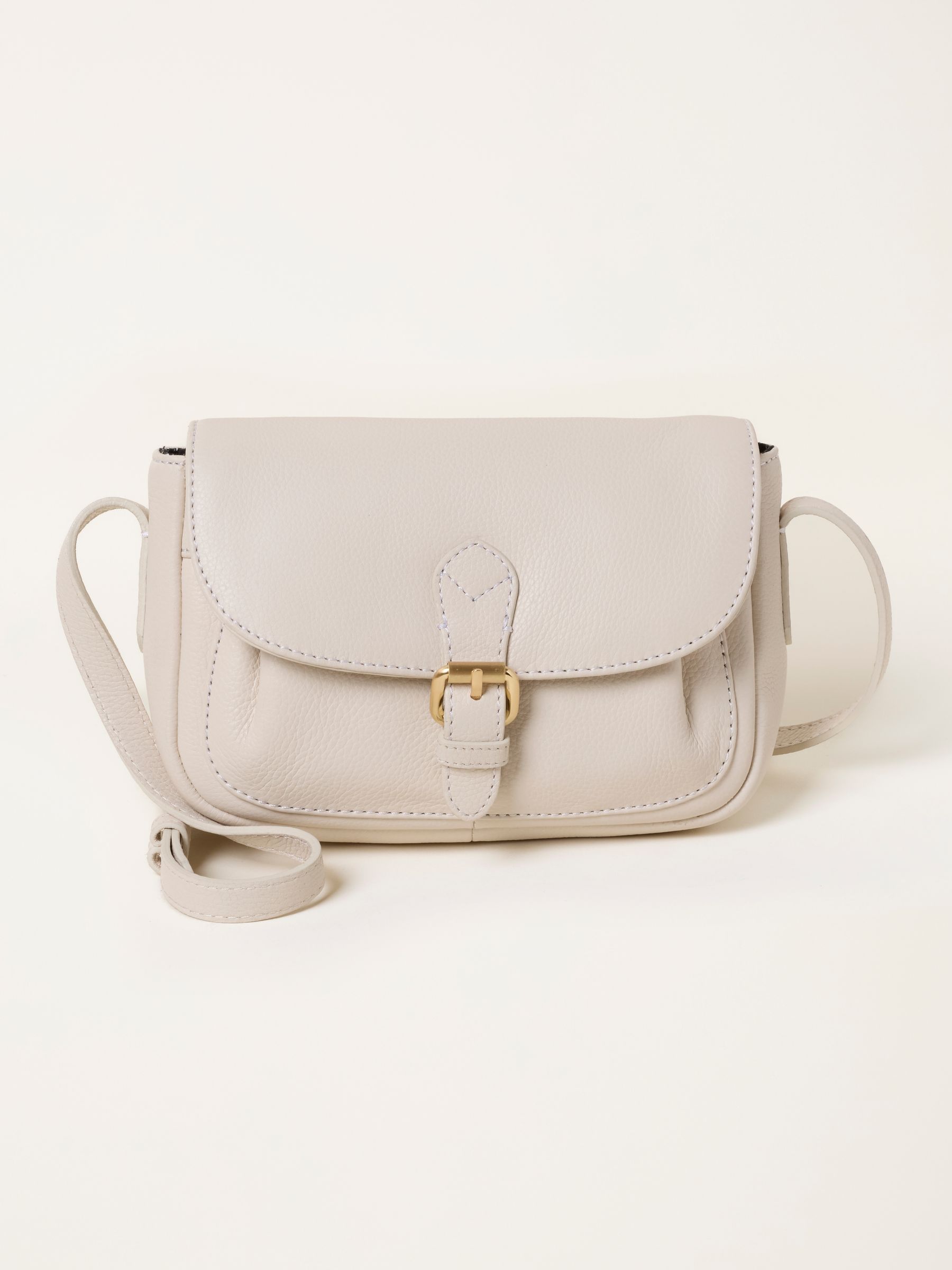 Cream Pixie Leather Crossbody Bag - Image 1 of 3 Cream Pixie Leather Crossbody Bag - Image 1 of 3