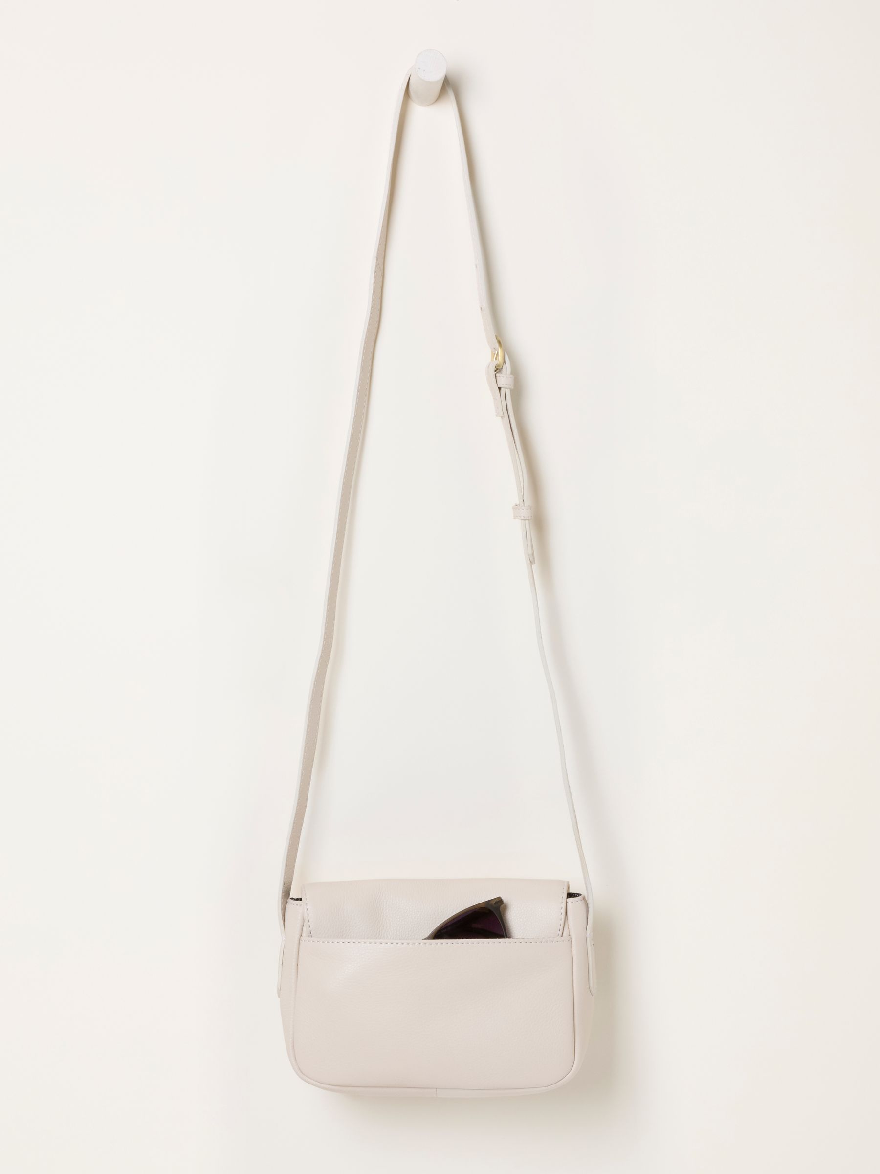 Cream Pixie Leather Crossbody Bag - Image 2 of 3 Cream Pixie Leather Crossbody Bag - Image 2 of 3