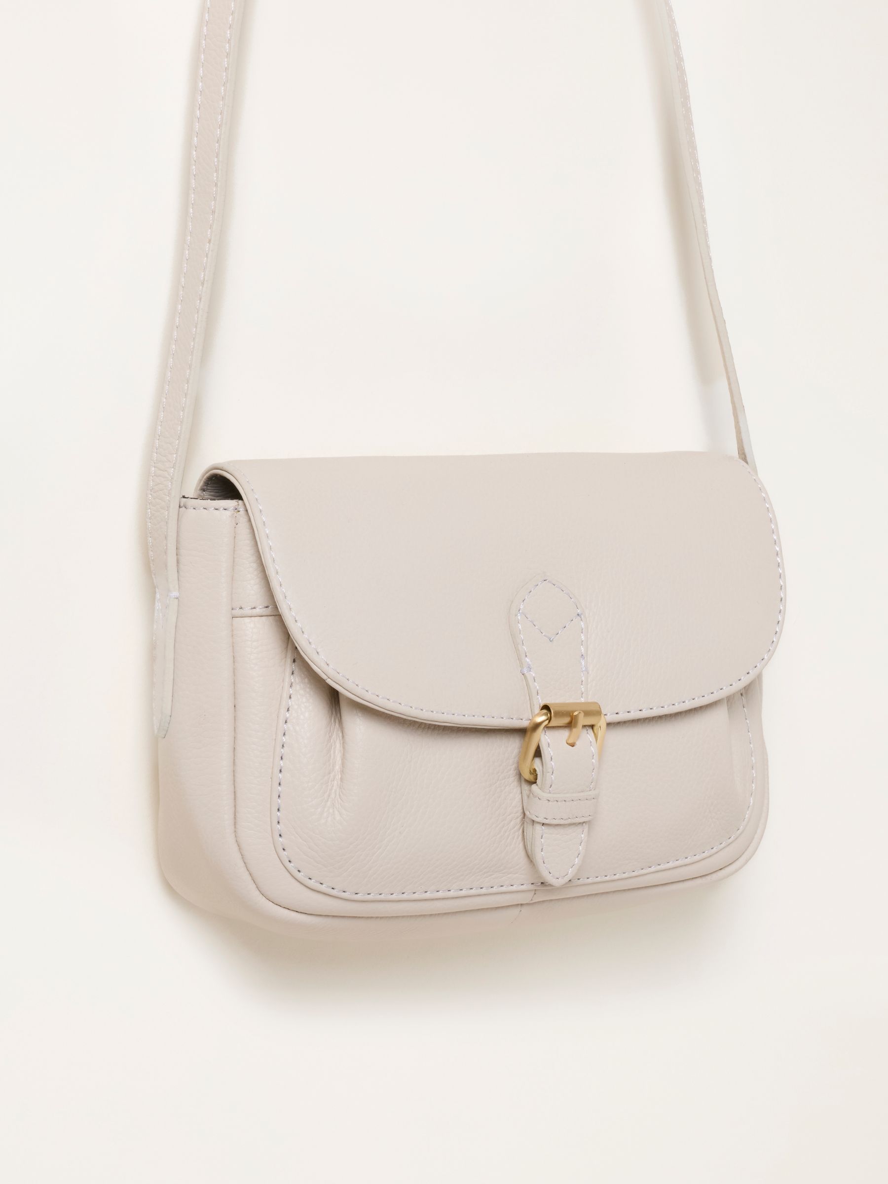 Cream Pixie Leather Crossbody Bag - Image 3 of 3 Cream Pixie Leather Crossbody Bag - Image 3 of 3