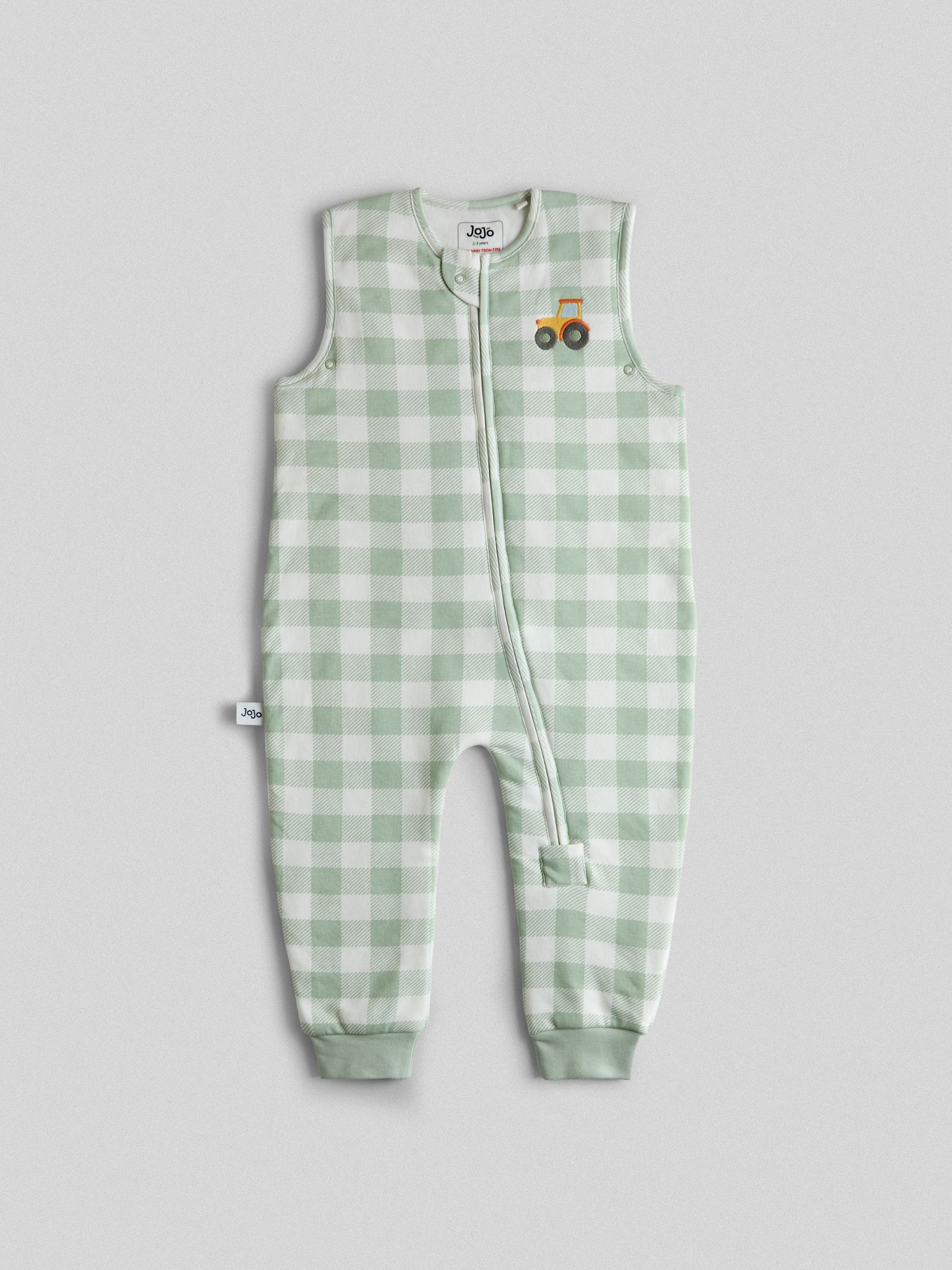 Green Checkerboard Tractor 1.5 Tog Sleep Snuggler - Image 2 of 4