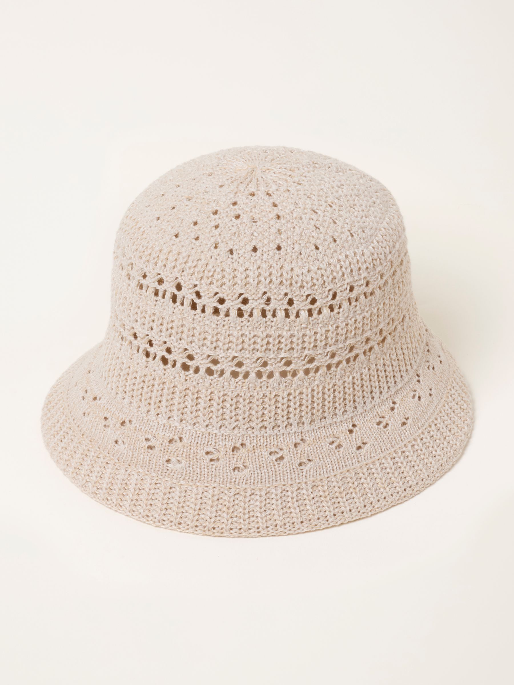 Cream Crochet Bucket Hat - Image 1 of 2