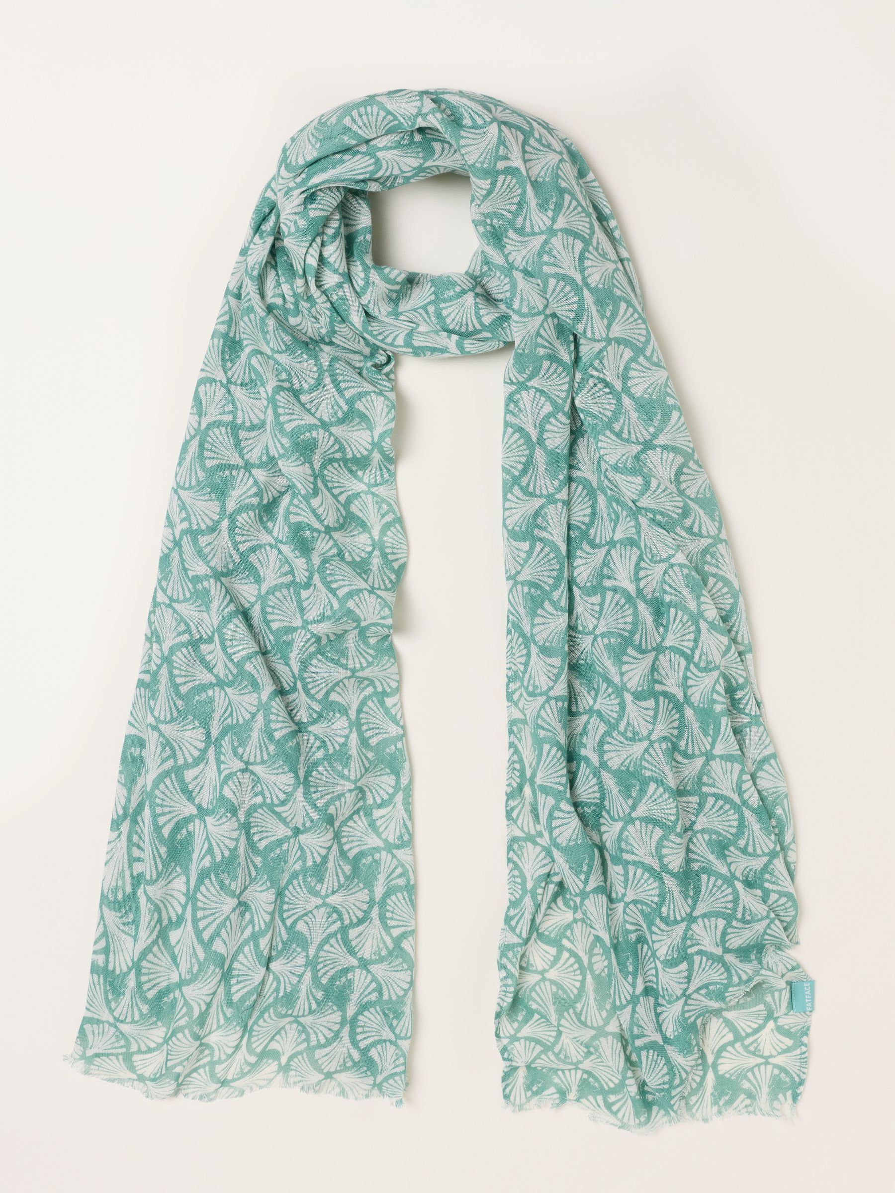 Green Shell Printed Lightweight Scarf - Image 1 of 2