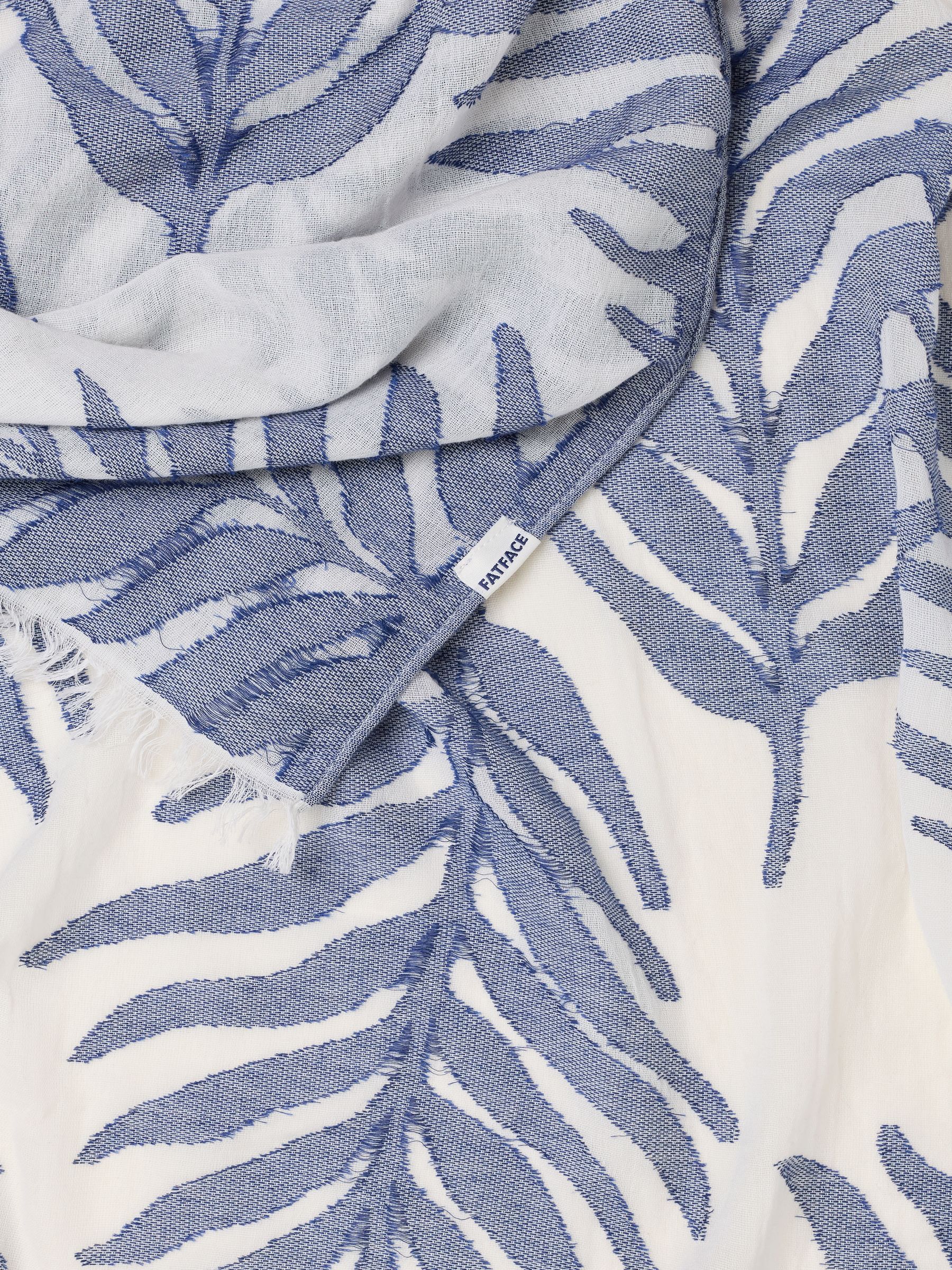 Ivory Leaf Jacquard Scarf - Image 2 of 2