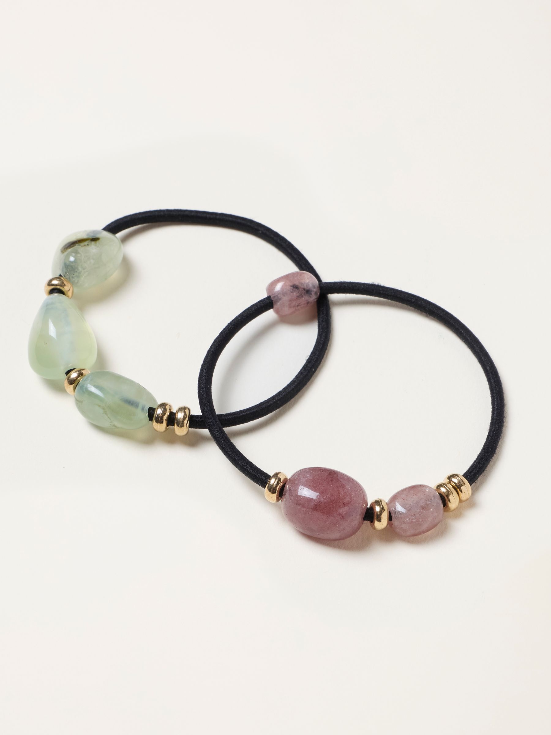 Multi 2 Pack Stone Hair Ties - Image 1 of 2