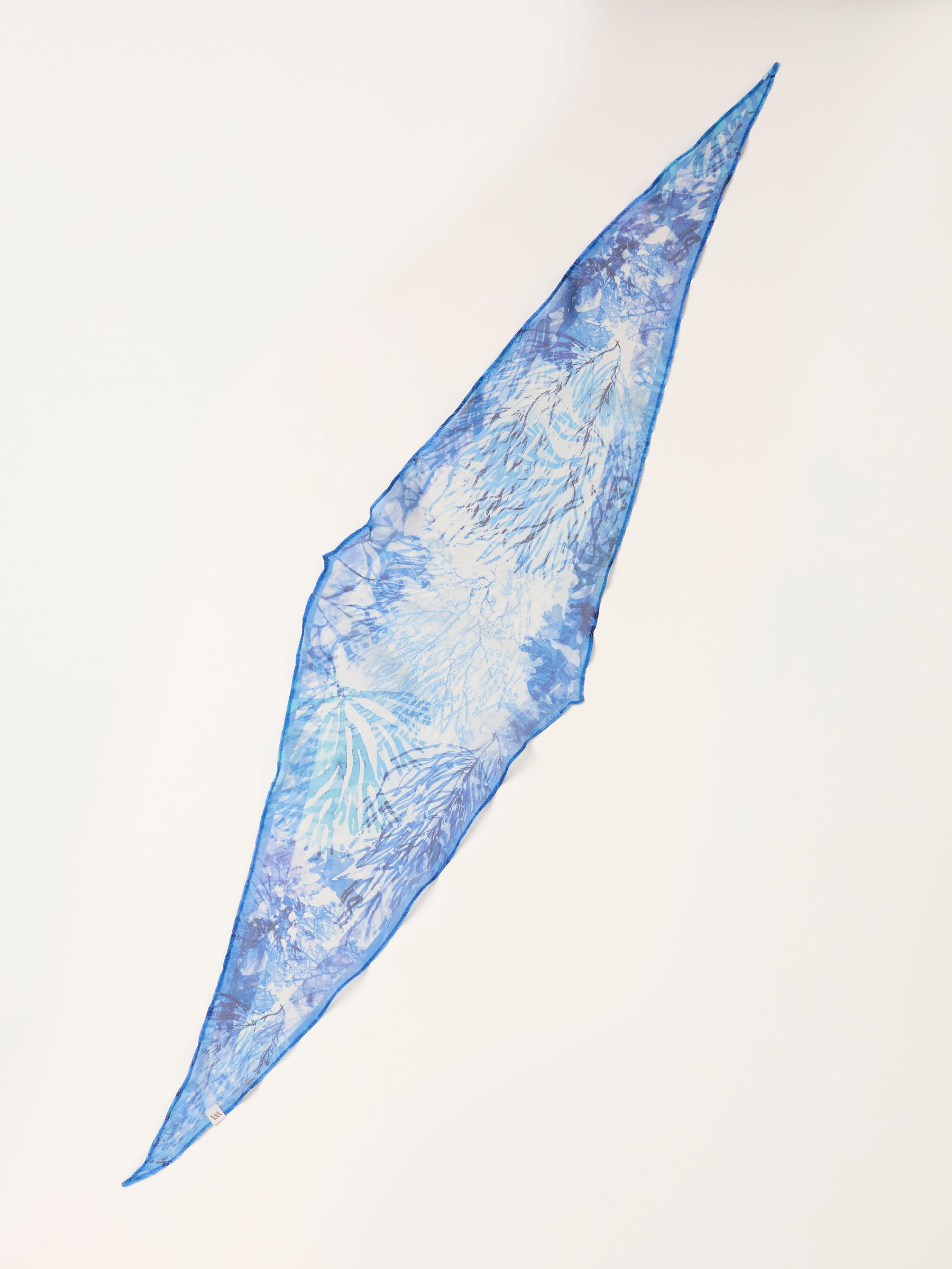 Seaweed Cabinet Printed Square Scarf in Blue - Image 2 of 3