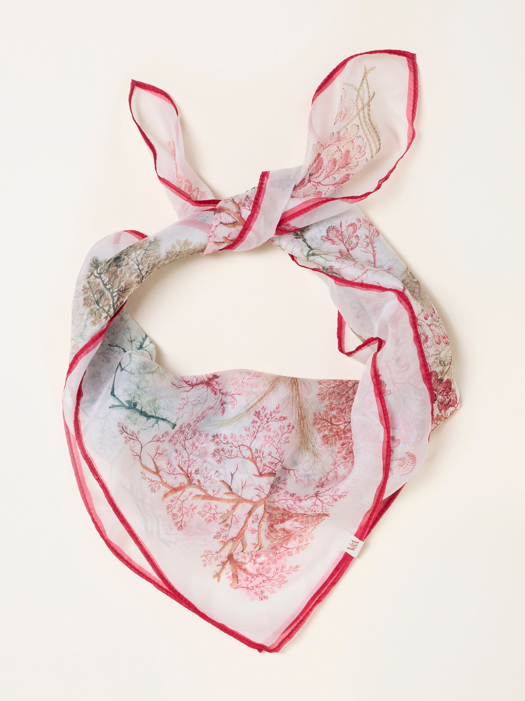 Ivory Kilburn Seaweed Printed Square Scarf - Image 1 of 3