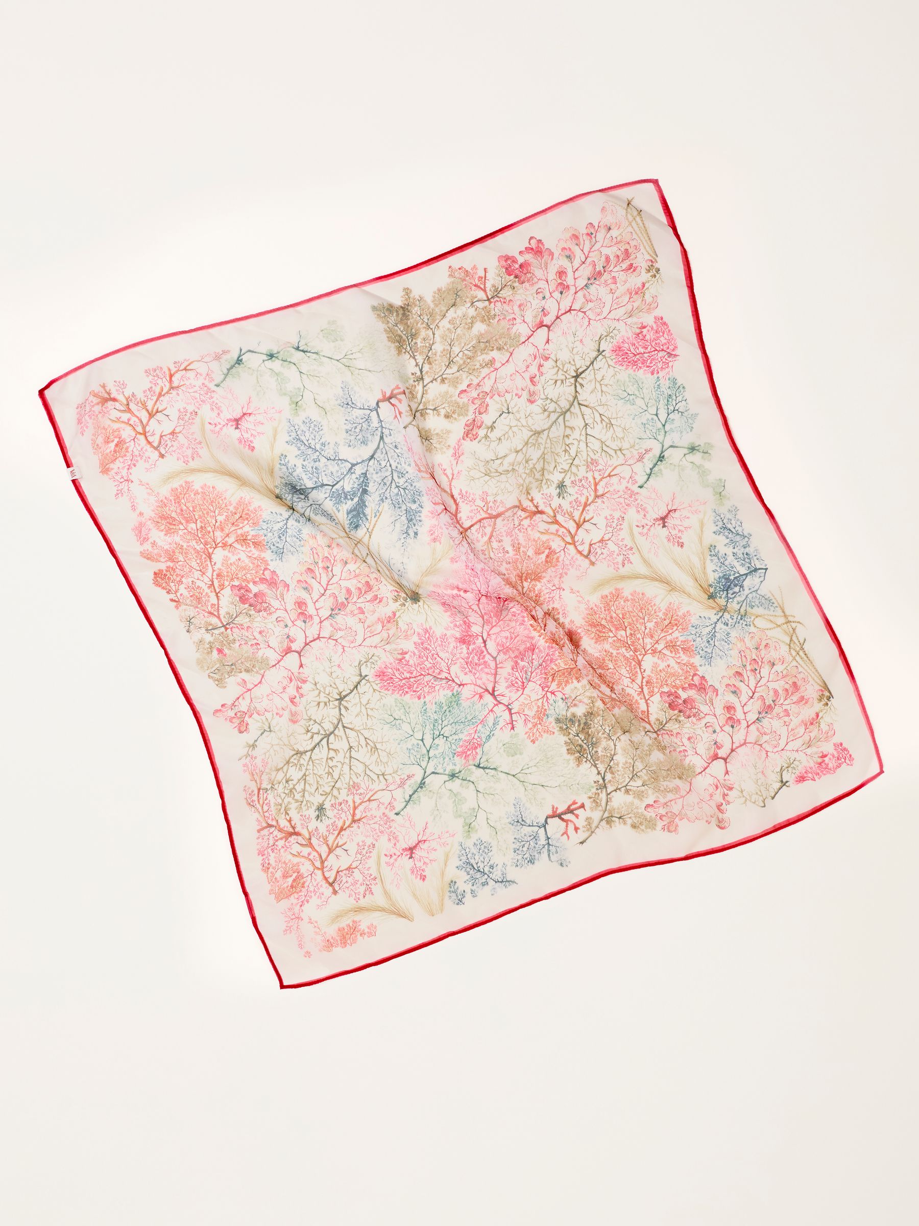 Ivory Kilburn Seaweed Printed Square Scarf - Image 2 of 3