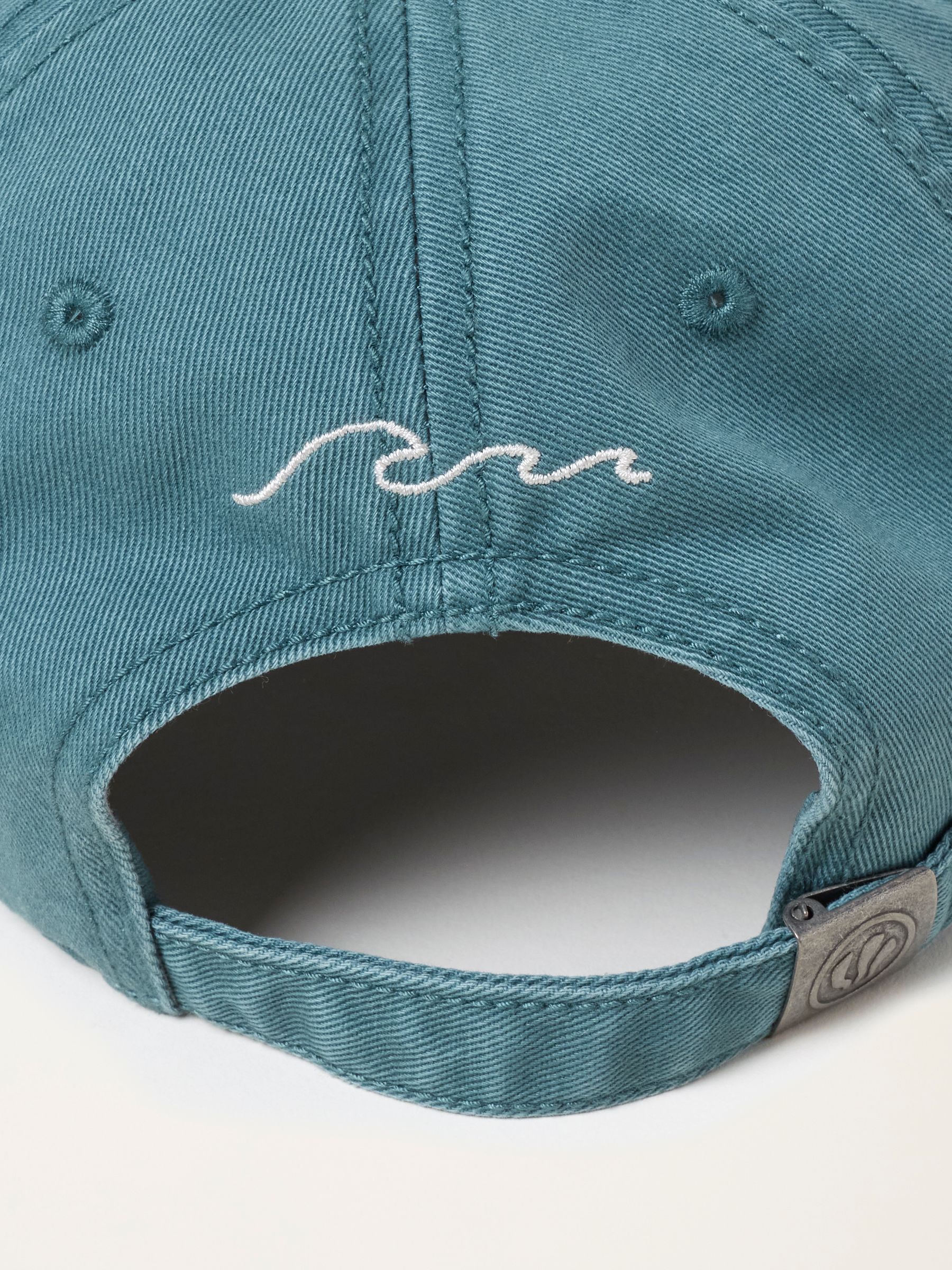 Teal Blue Wave Embroidered Cap - Image 2 of 3