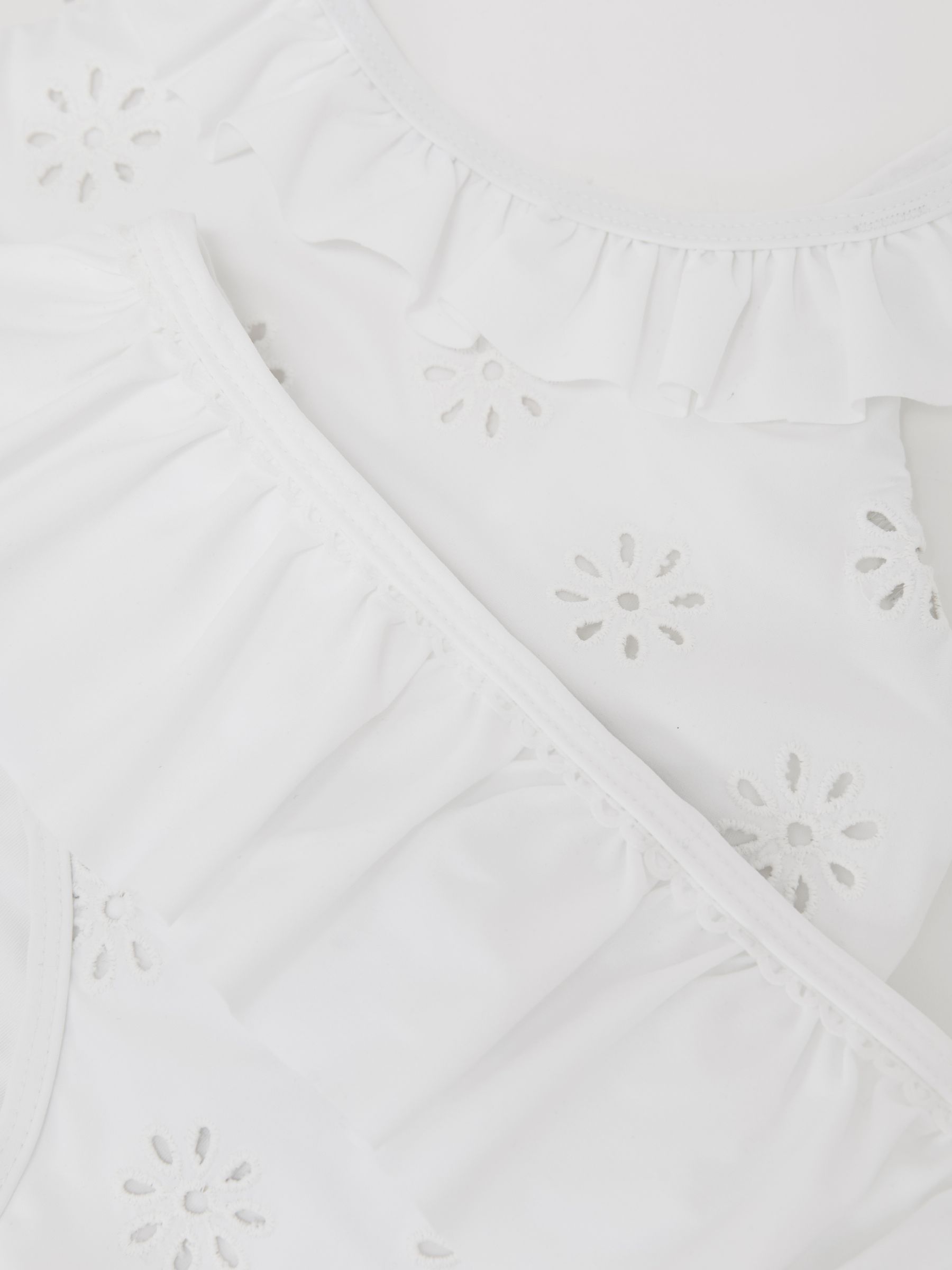 Broderie Peplum Bikini Set in White - Image 1 of 3