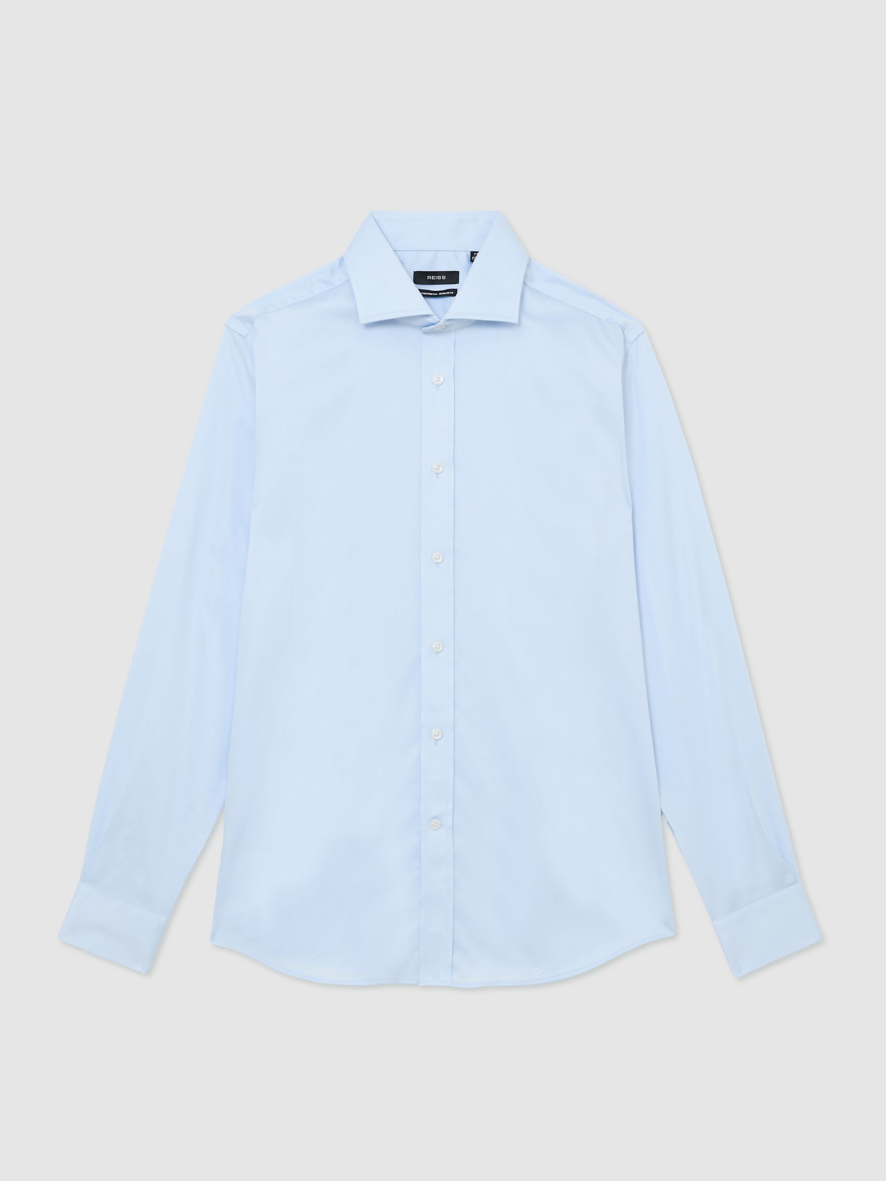 Stretch-Cotton Regular-Fit Shirt in Soft Blue - Image 2 of 7