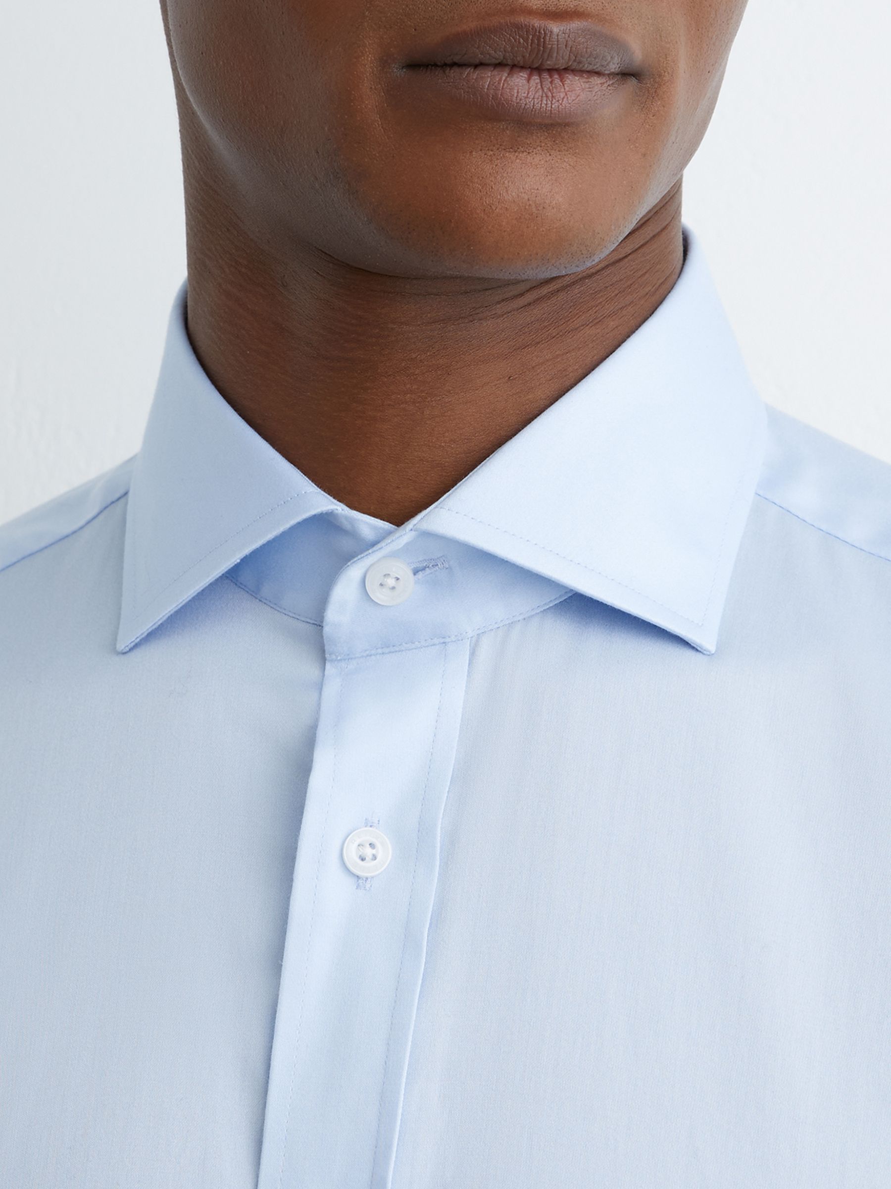 Stretch-Cotton Regular-Fit Shirt in Soft Blue - Image 4 of 7