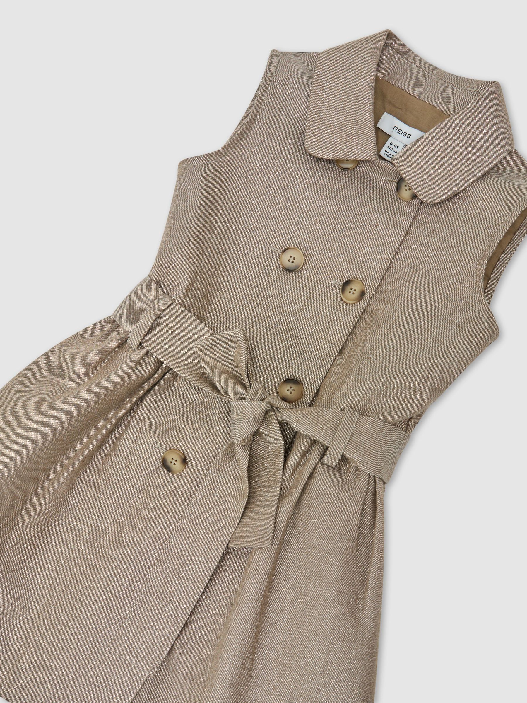 Cotton-blend Metallic-weave Shirt Dress