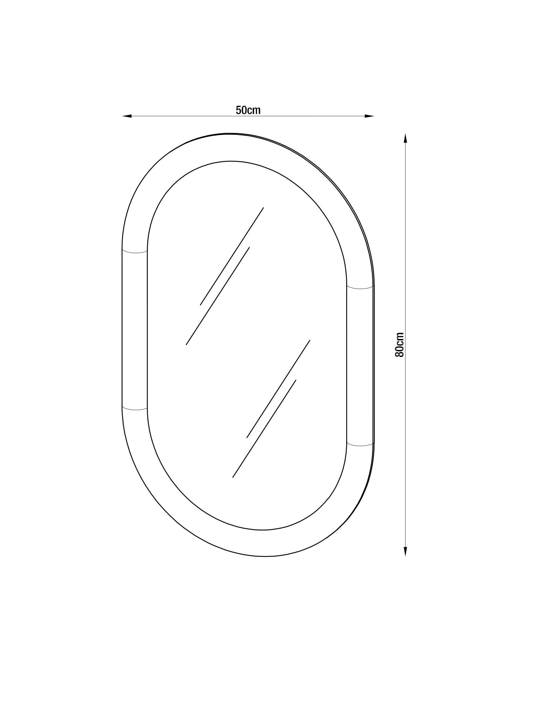Reya Oval Mirror in Green - Image 4 of 6