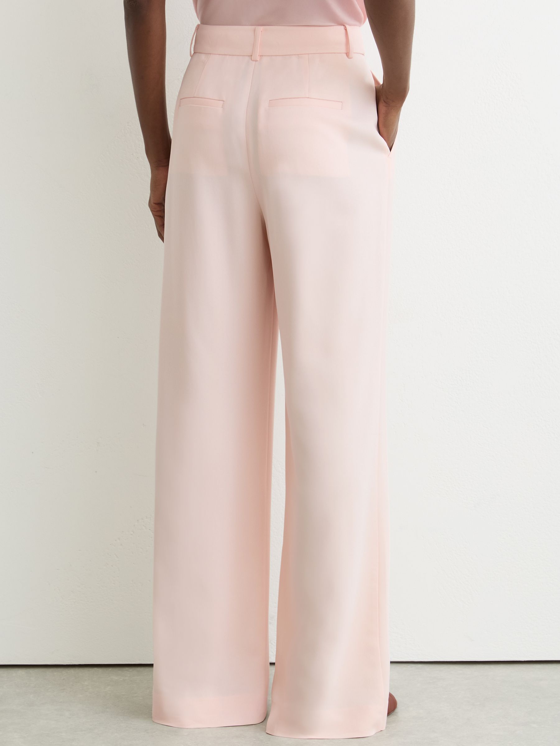 Wide-Leg Tailored Trousers in Pale Pink - Image 6 of 7