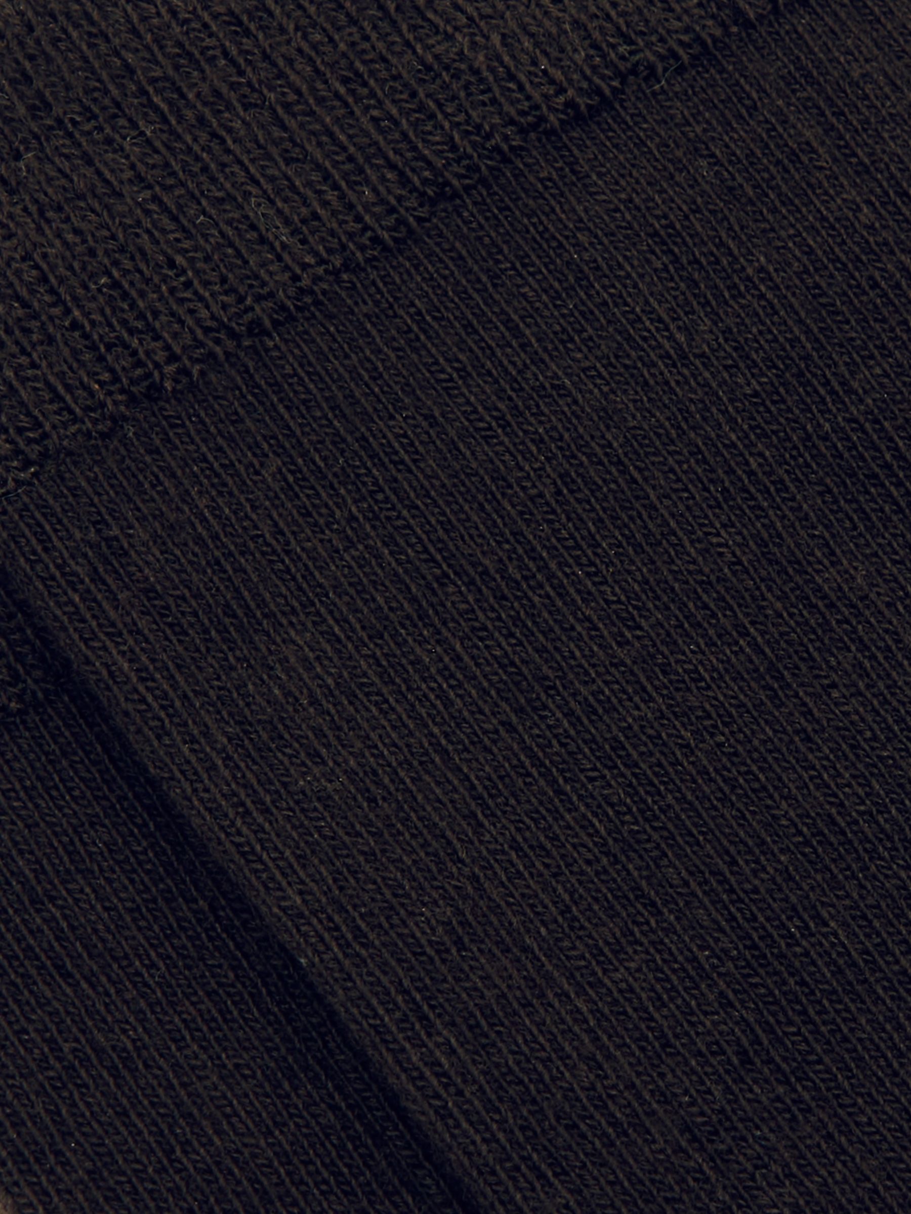 Cotton Blend Ribbed Loafer Socks in Chocolate - Image 3 of 3