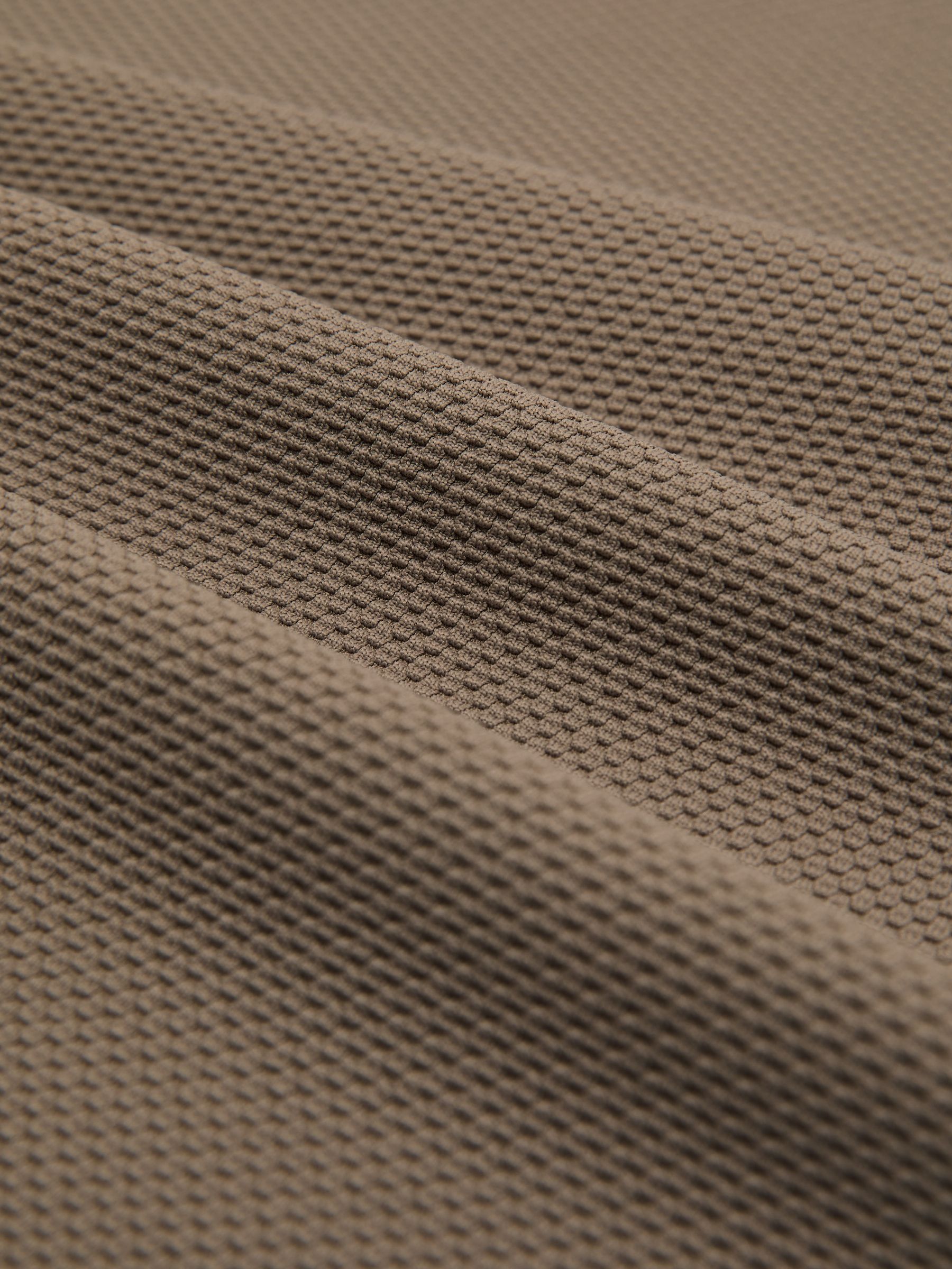 Textured Crew-Neck T-Shirt in Camel Brown - Image 6 of 6