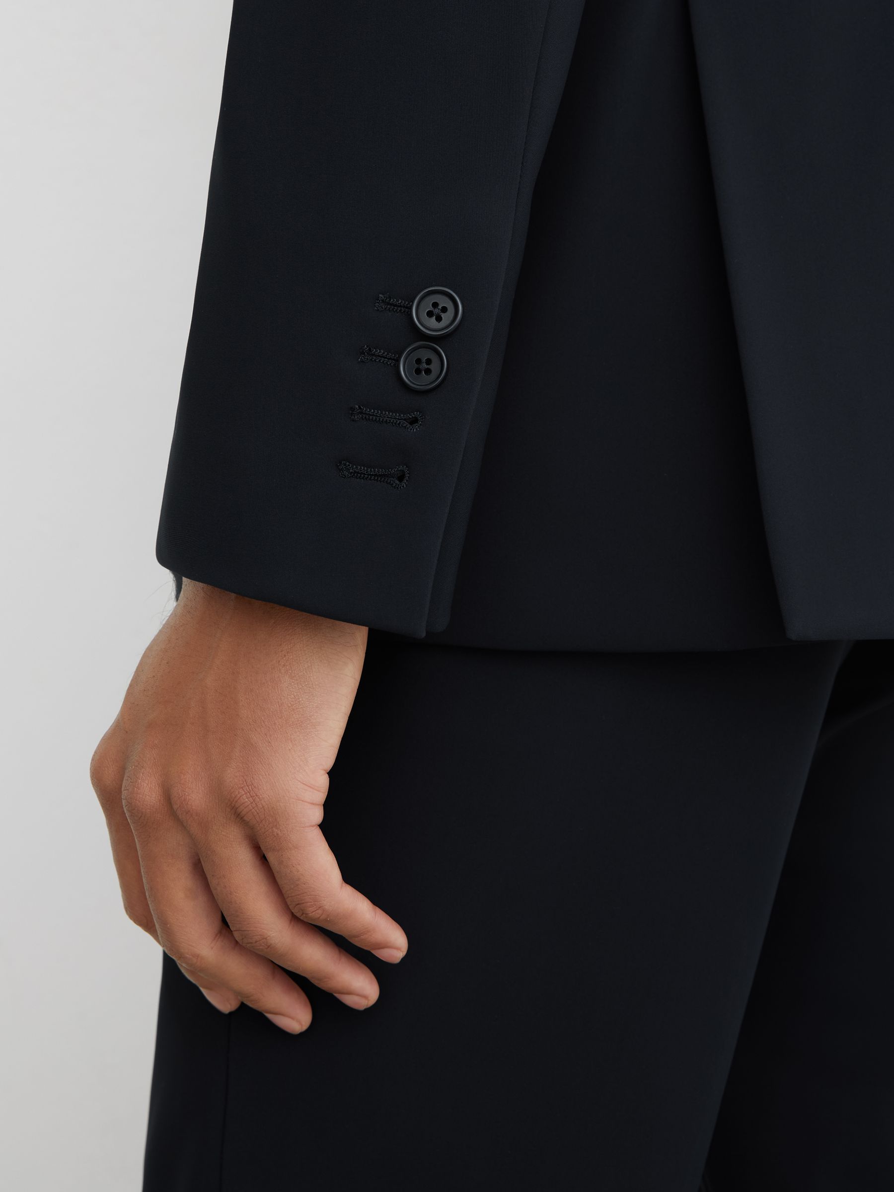 Jersey Single-Breasted Suit Tailored-Fit Blazer in Navy - Image 5 of 8