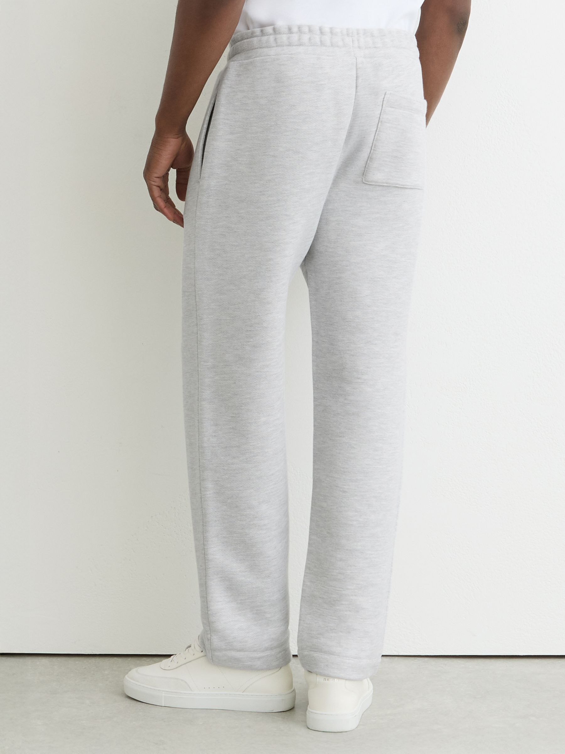 Cotton-Blend Heavyweight Joggers in Grey Melange - image 5