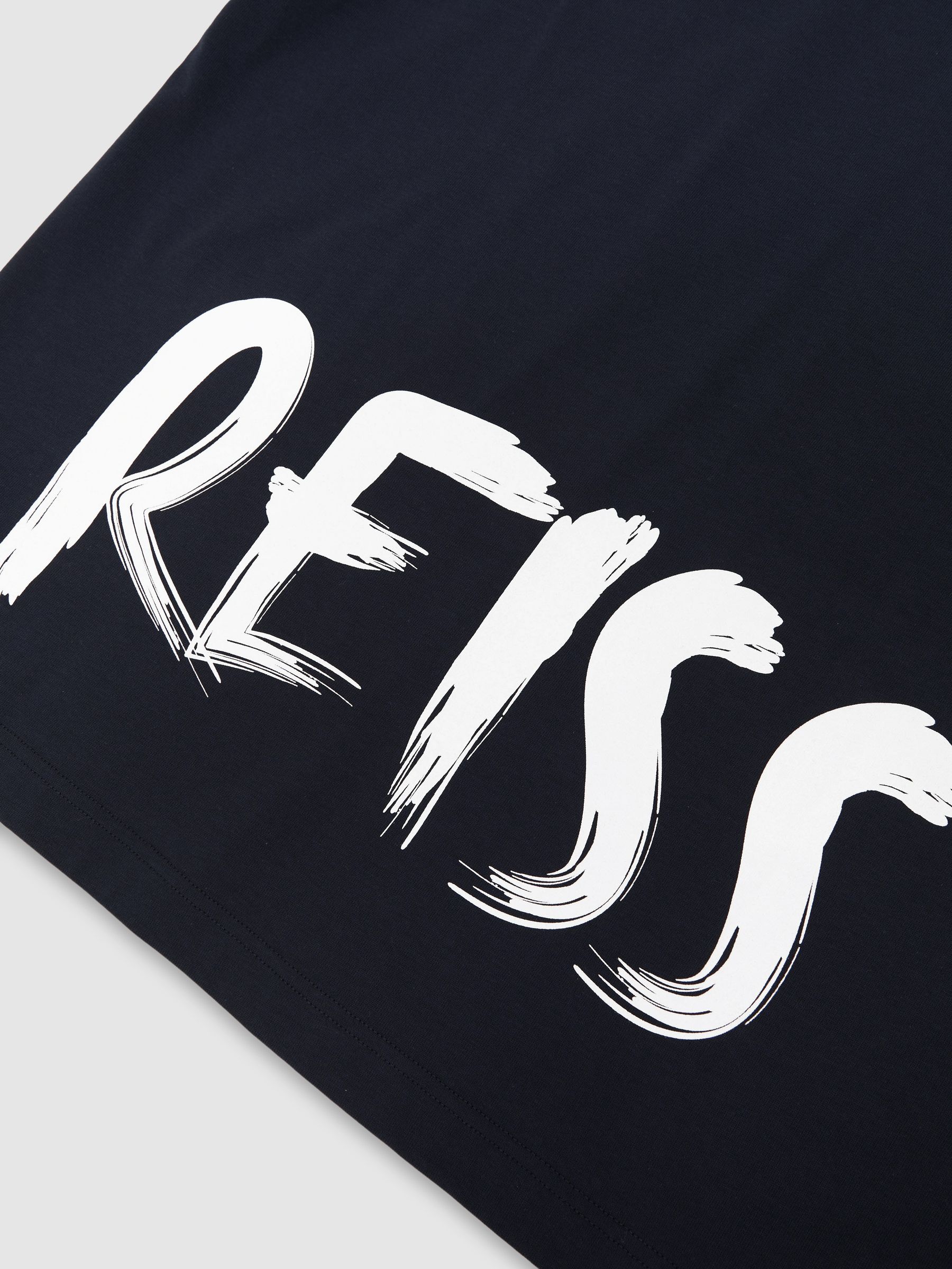 Cotton Logo-Print Relaxed-Fit T-Shirt in Navy - Image 6 of 6