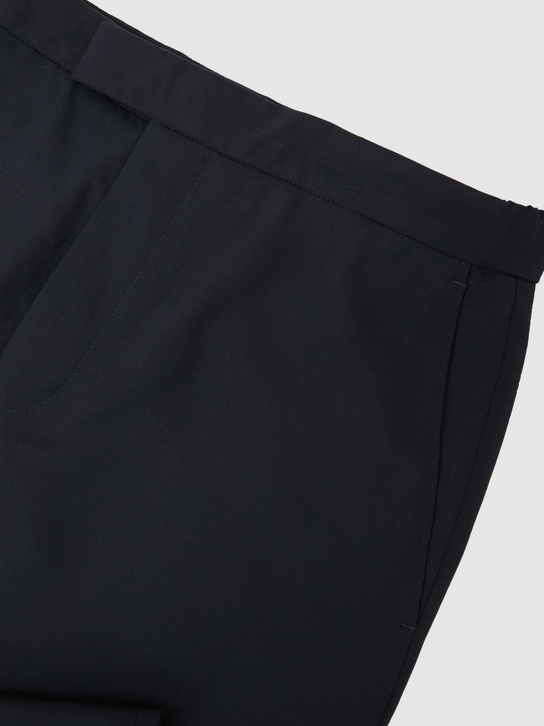 Wool Tailored-Fit Travel Suit Trousers in Navy - Image 6 of 6