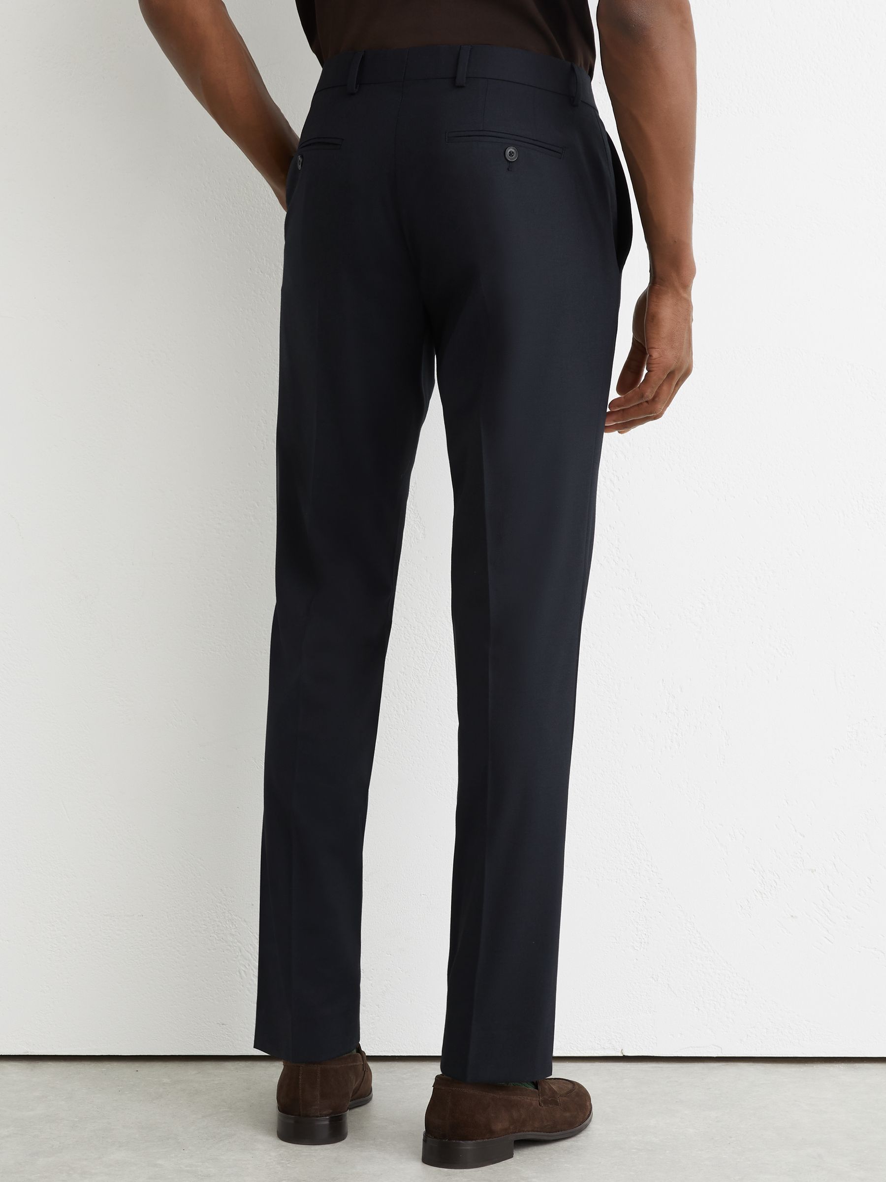 Tailored Fit Suit Trousers in Navy - image 4