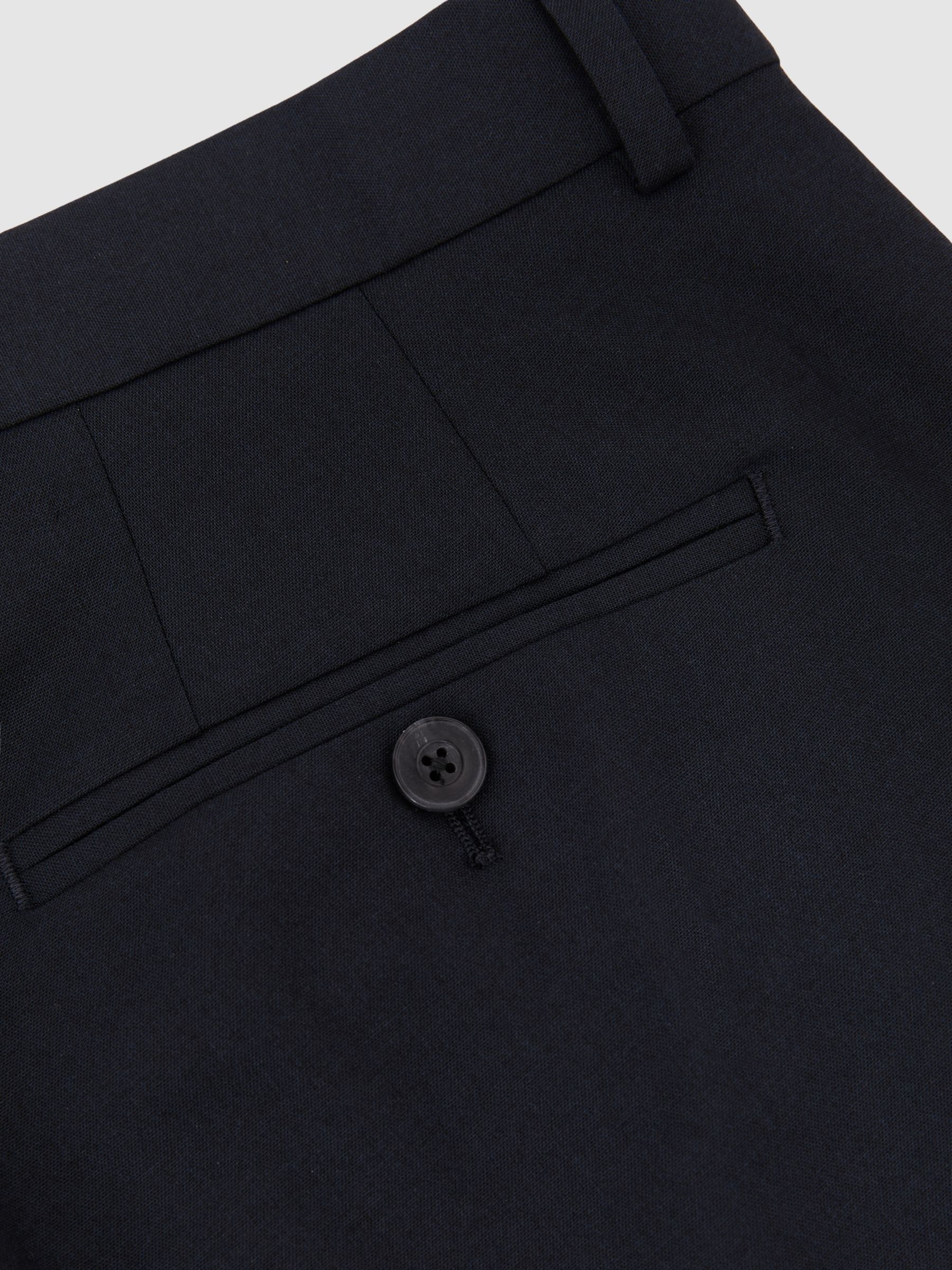 Tailored Fit Suit Trousers in Navy - image 3