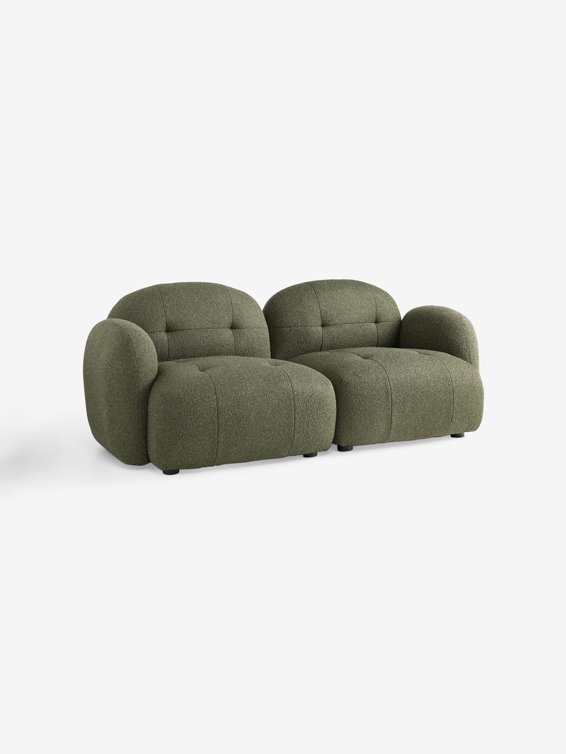 Alban Modular Sofa in Forest Green Soft Touch Boucle - Image 4 of 5