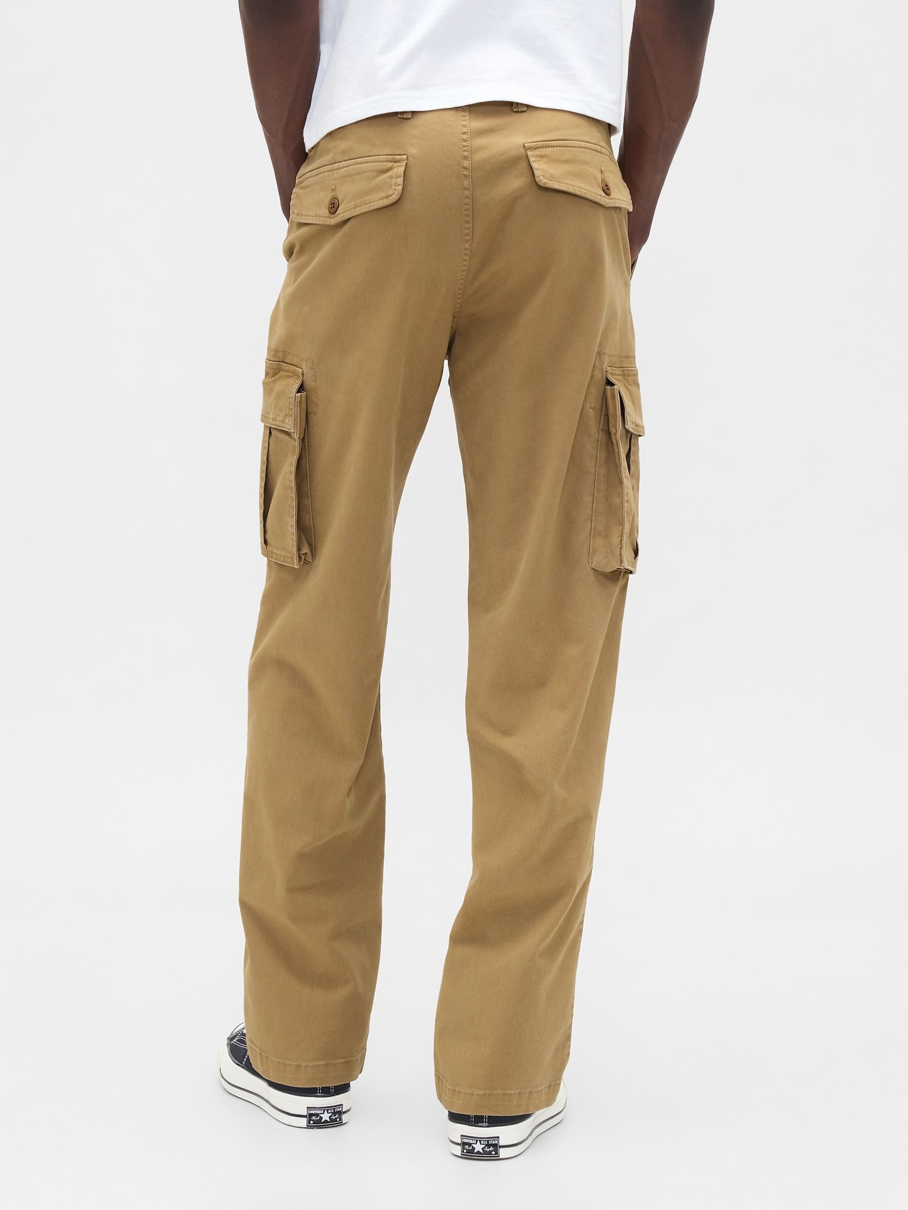 Beige Essential Straight Cargo Trousers - Image 2 of 5