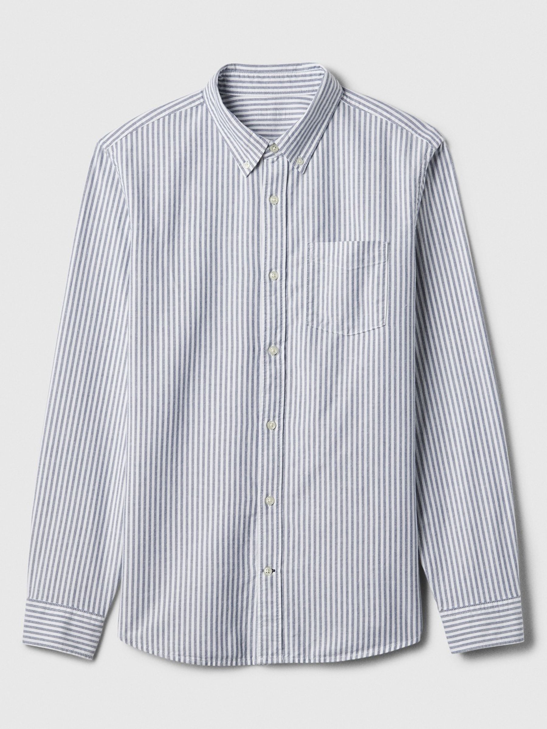 Blue Stripe Oxford Shirt in Standard Fit - Image 4 of 4
