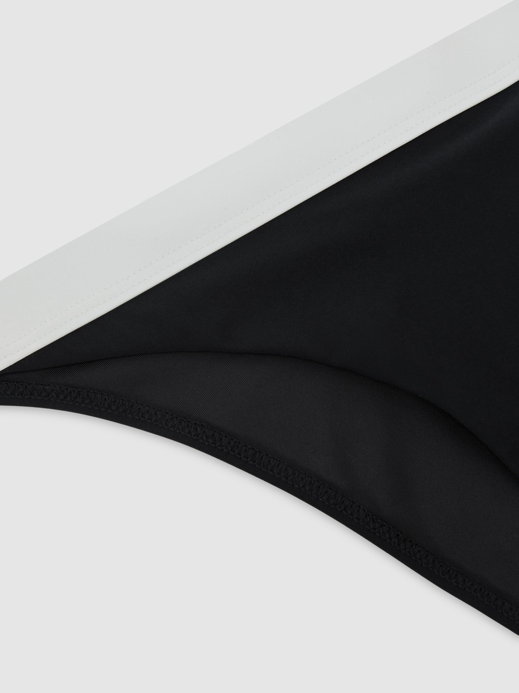 Colour-Block Bikini Bottoms in Black/Ivory - image 4