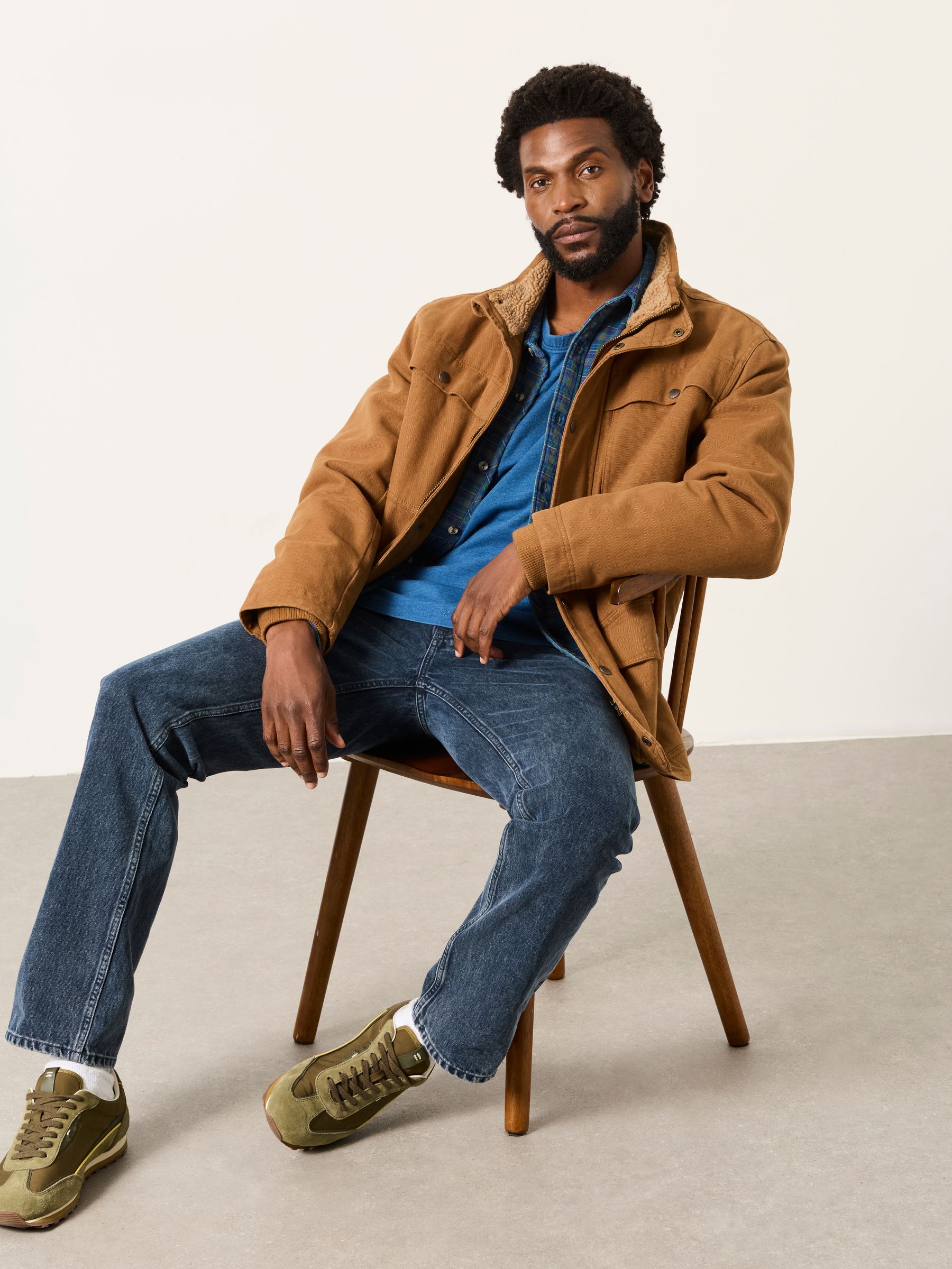 Canvas Jacket in Tan Brown - Image 4 of 6