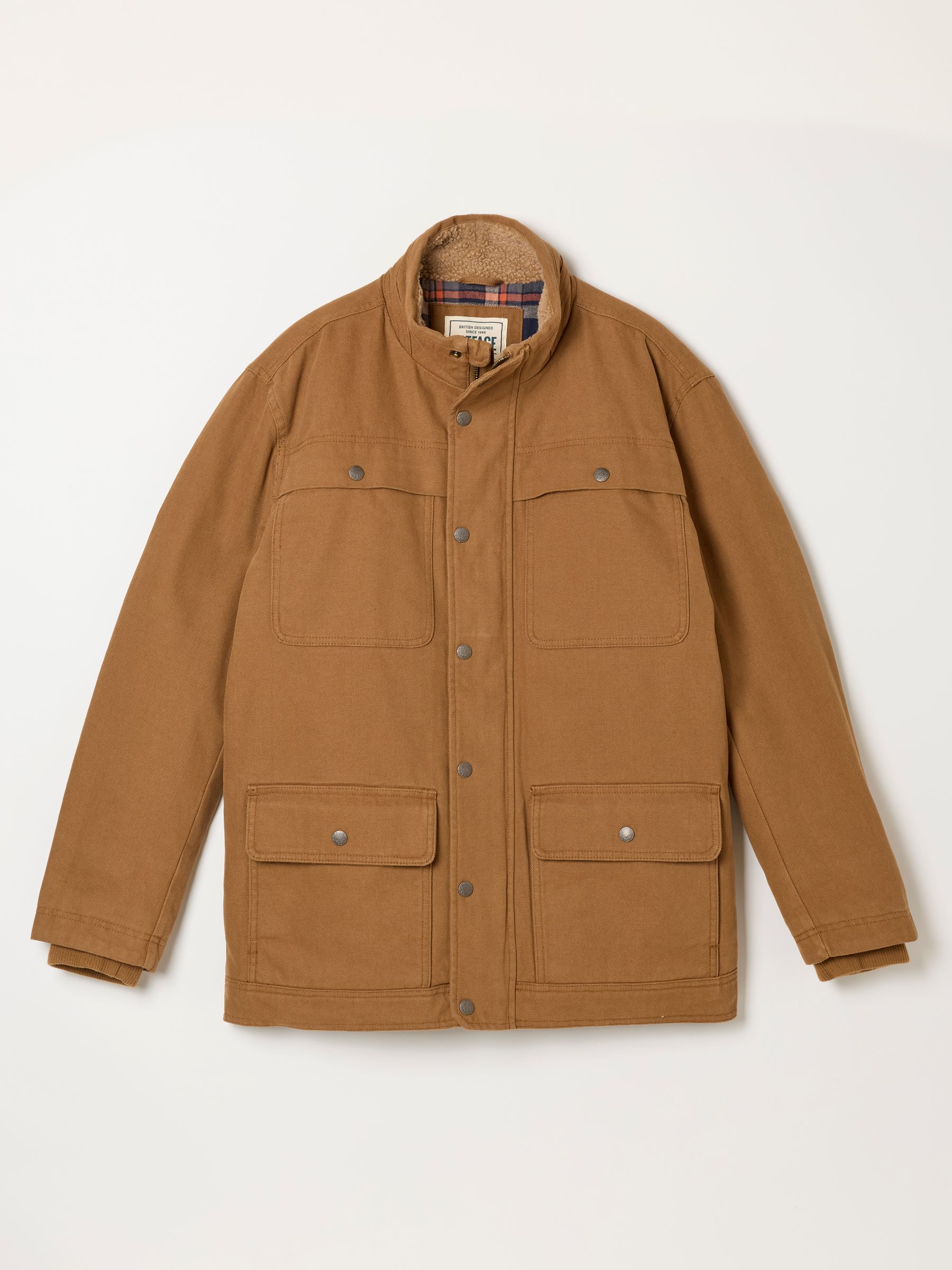 Canvas Jacket in Tan Brown - Image 6 of 6