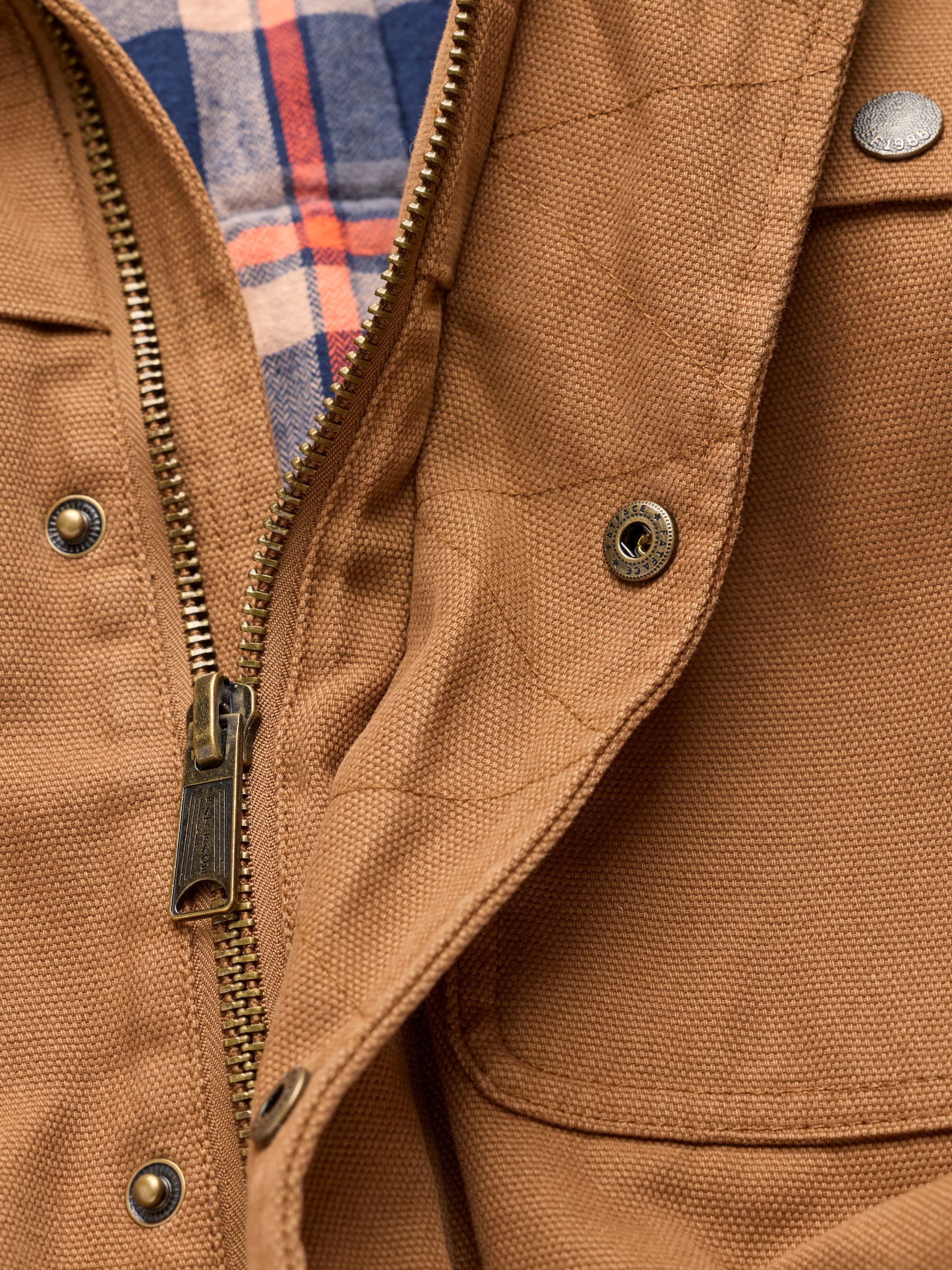 Canvas Jacket in Tan Brown - Image 7 of 7
