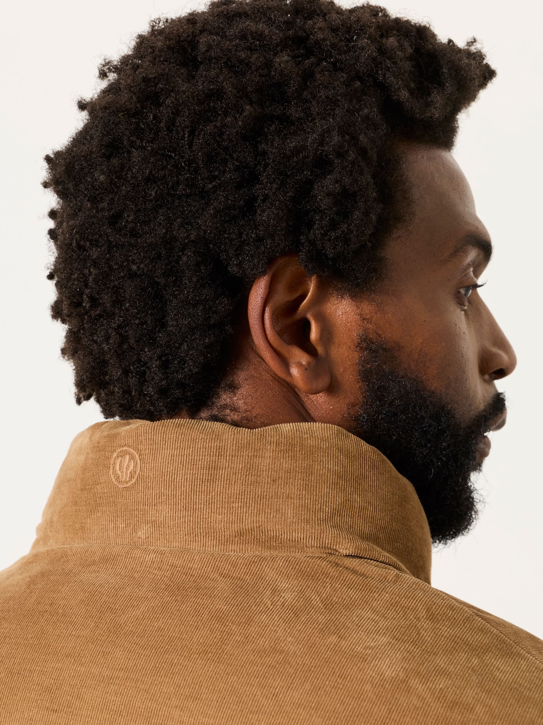 Cord Padded Jacket in Stone - Image 6 of 7