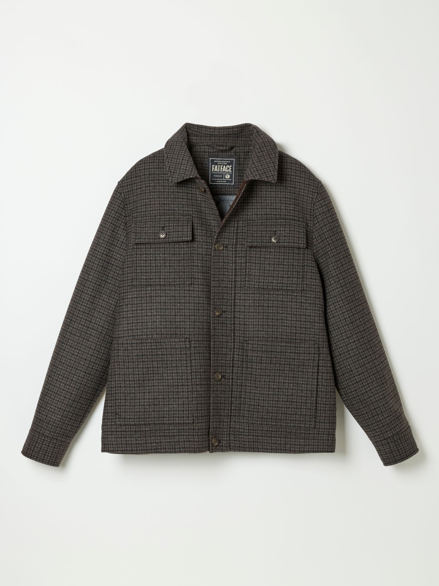 Check Barn Jacket in Charcoal Grey - Image 7 of 7